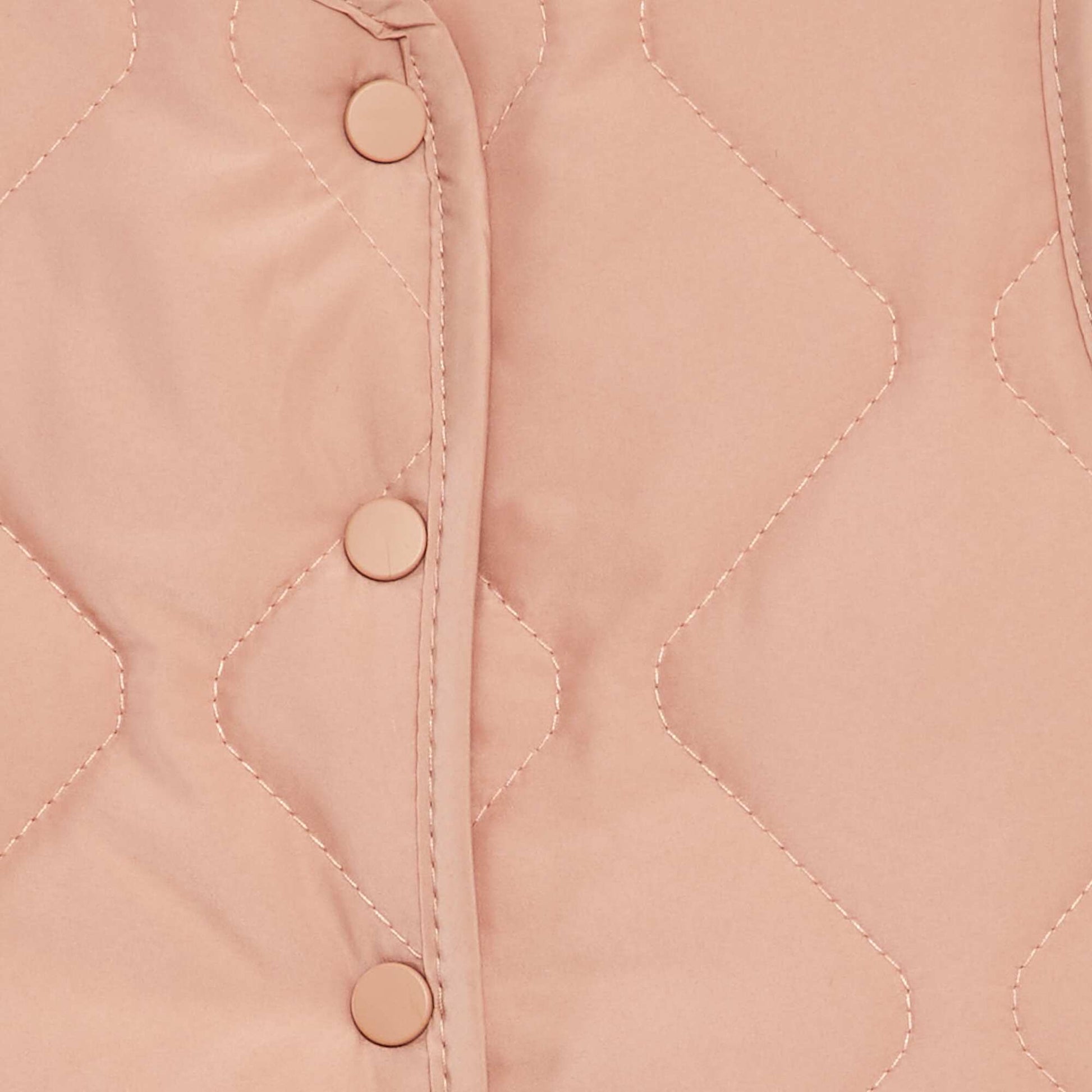 Doudoune sans manches doublure effet moutonné Rose