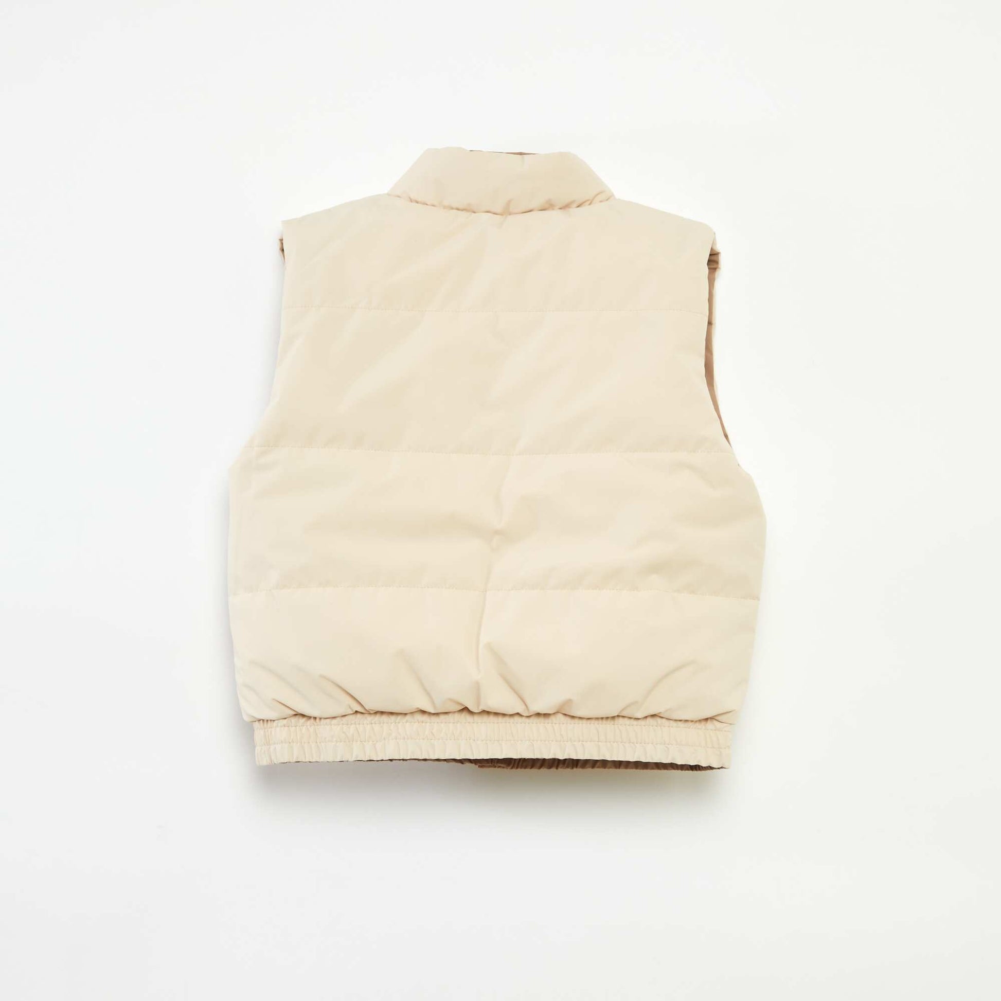 Doudoune puffy sans manches réversible MARRON