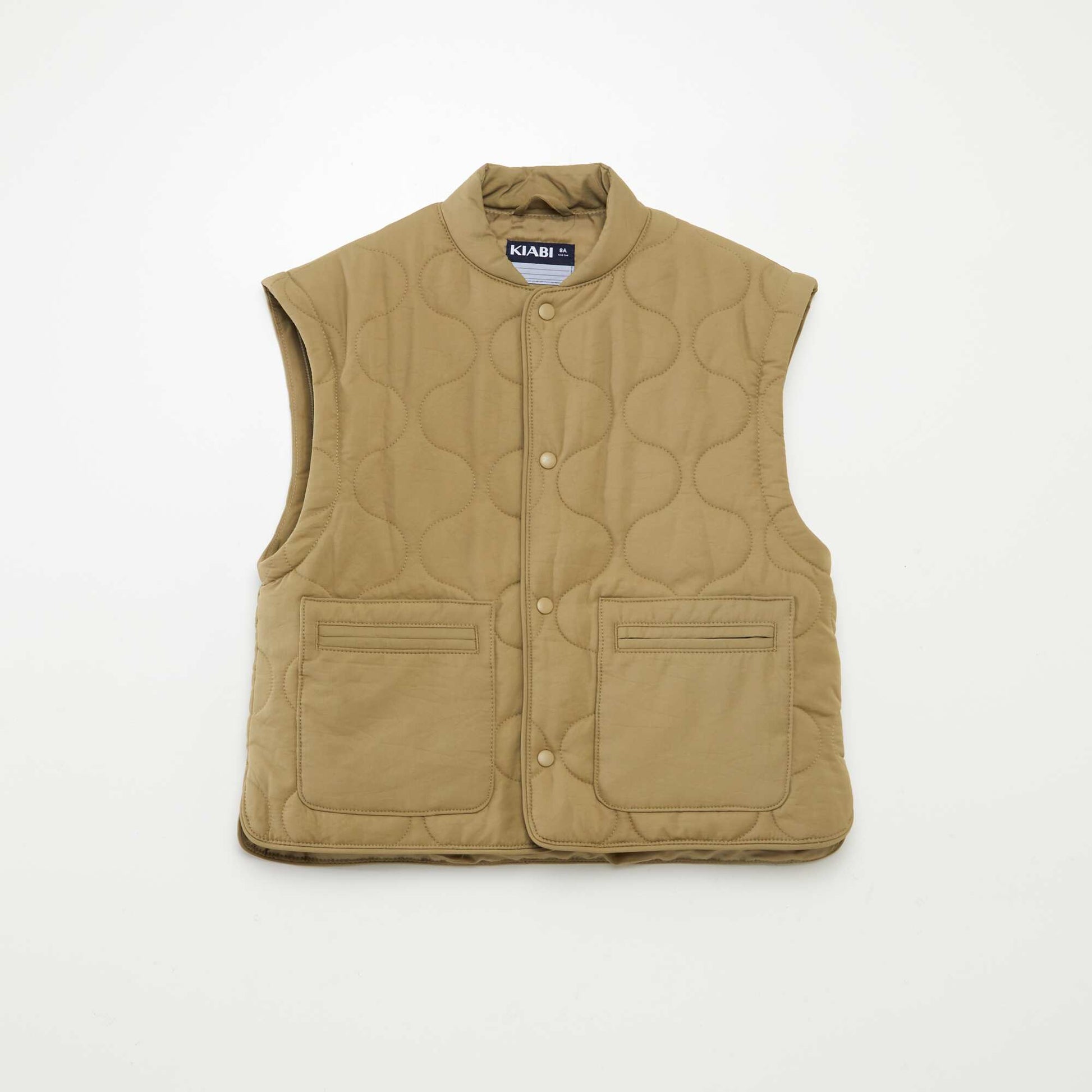 Doudoune quiltée manches amovibles KAKI