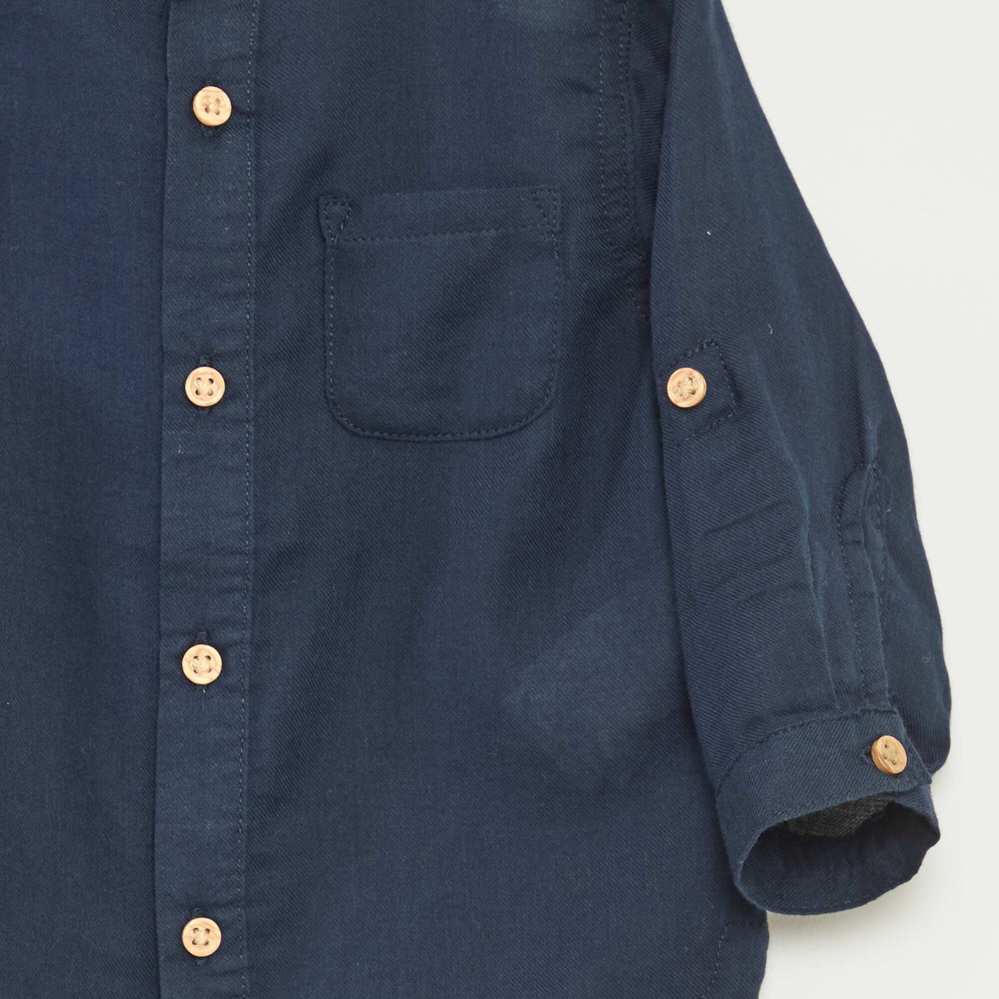 Chemise matière légère col mao BLEU