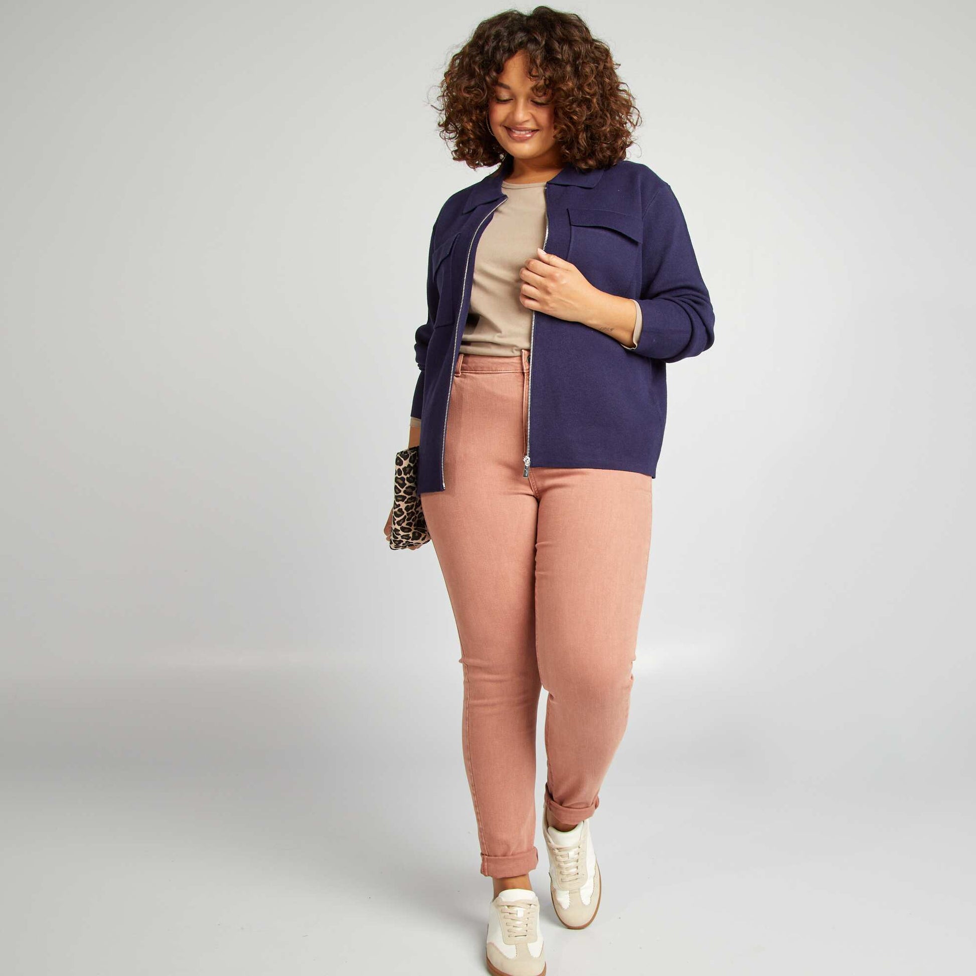 Gilet avec col polo Marine