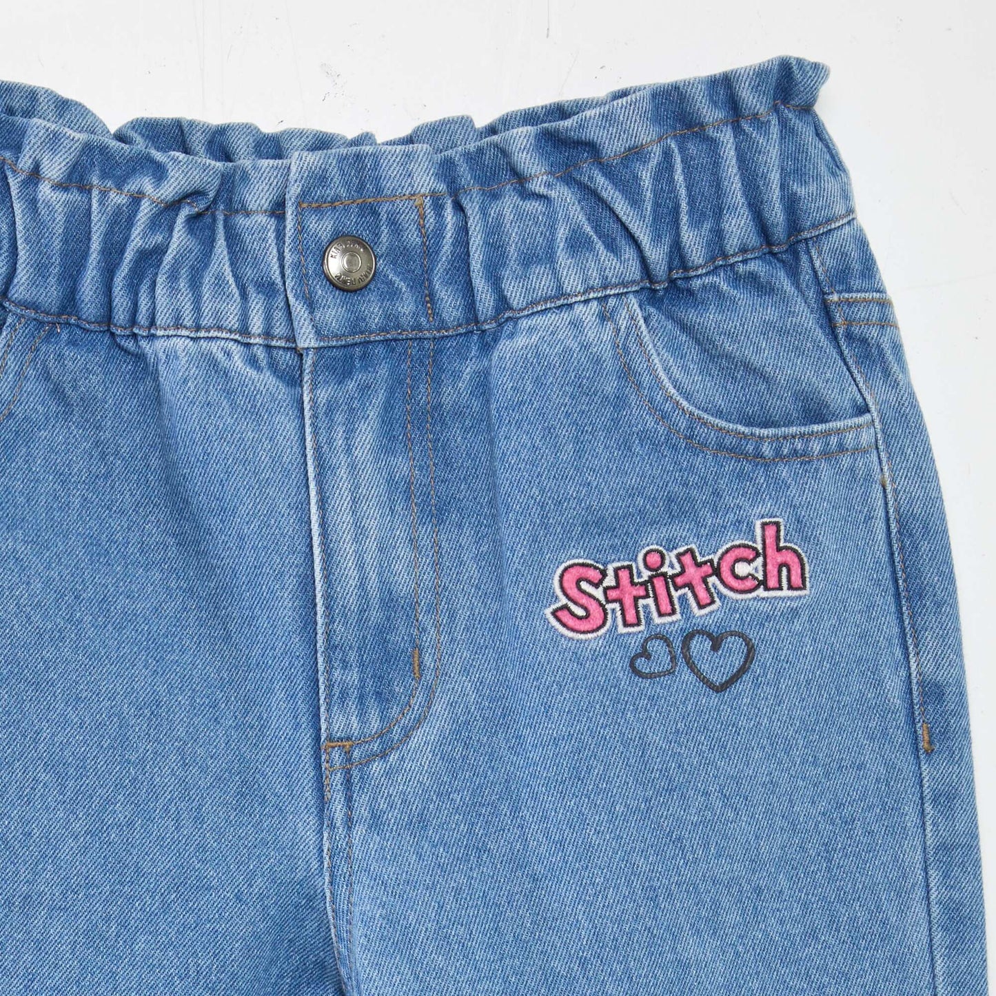 Jean imprimé 'Stitch' Bleu