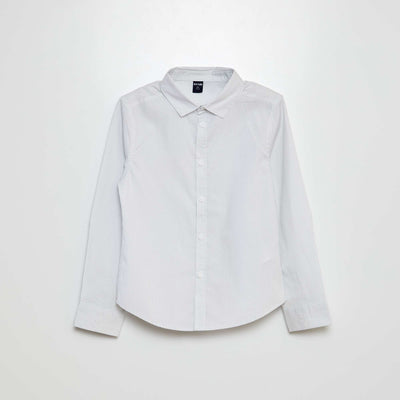 Chemise en popeline imprimée Bleu