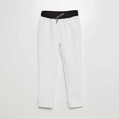 Pantalon jogging doublé velours Blanc