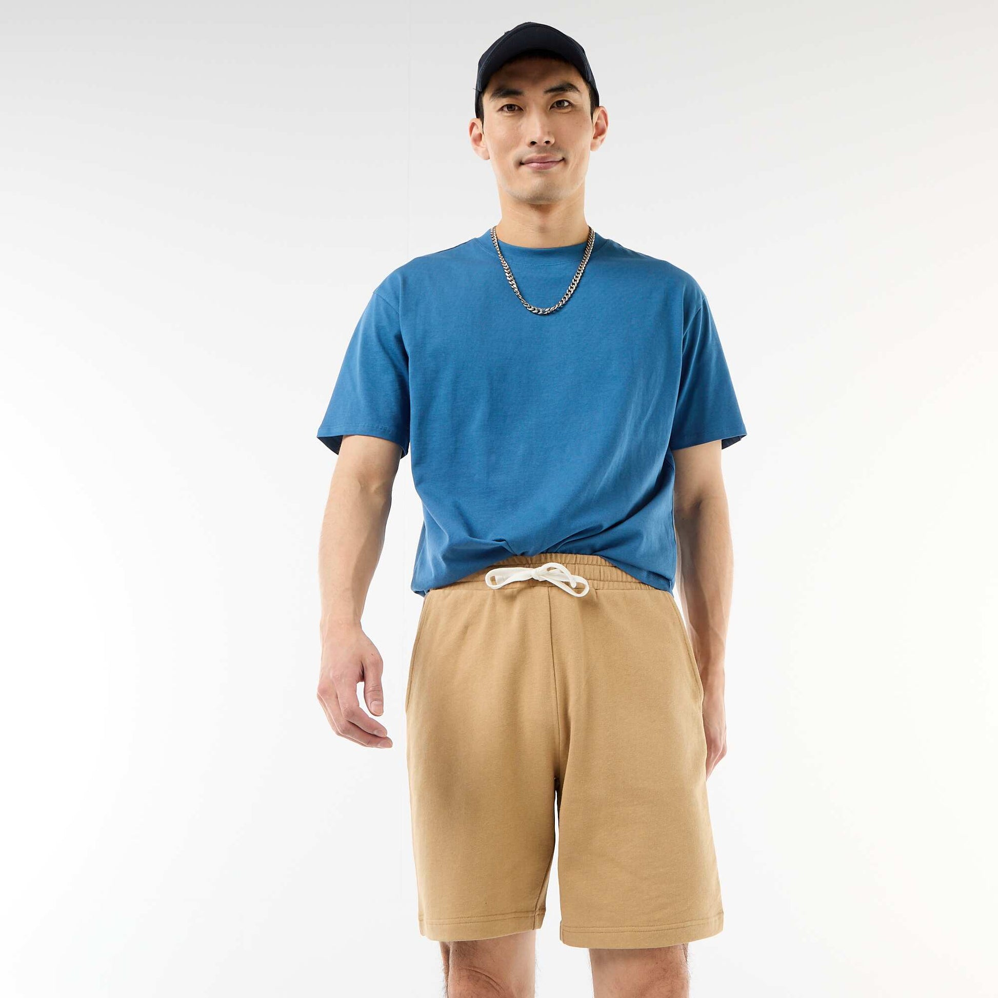 Bermuda en molleton léger BEIGE