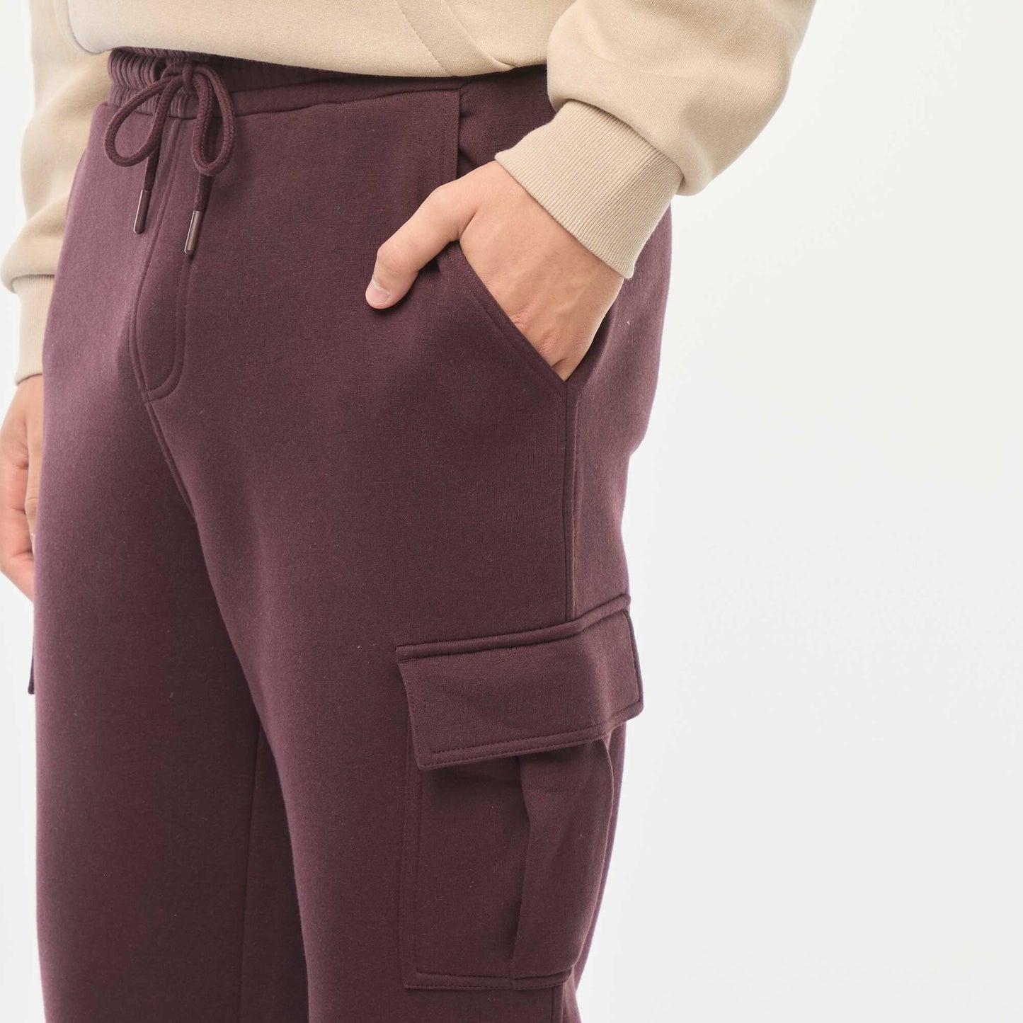 Jogging multi-poches en molleton VIOLET