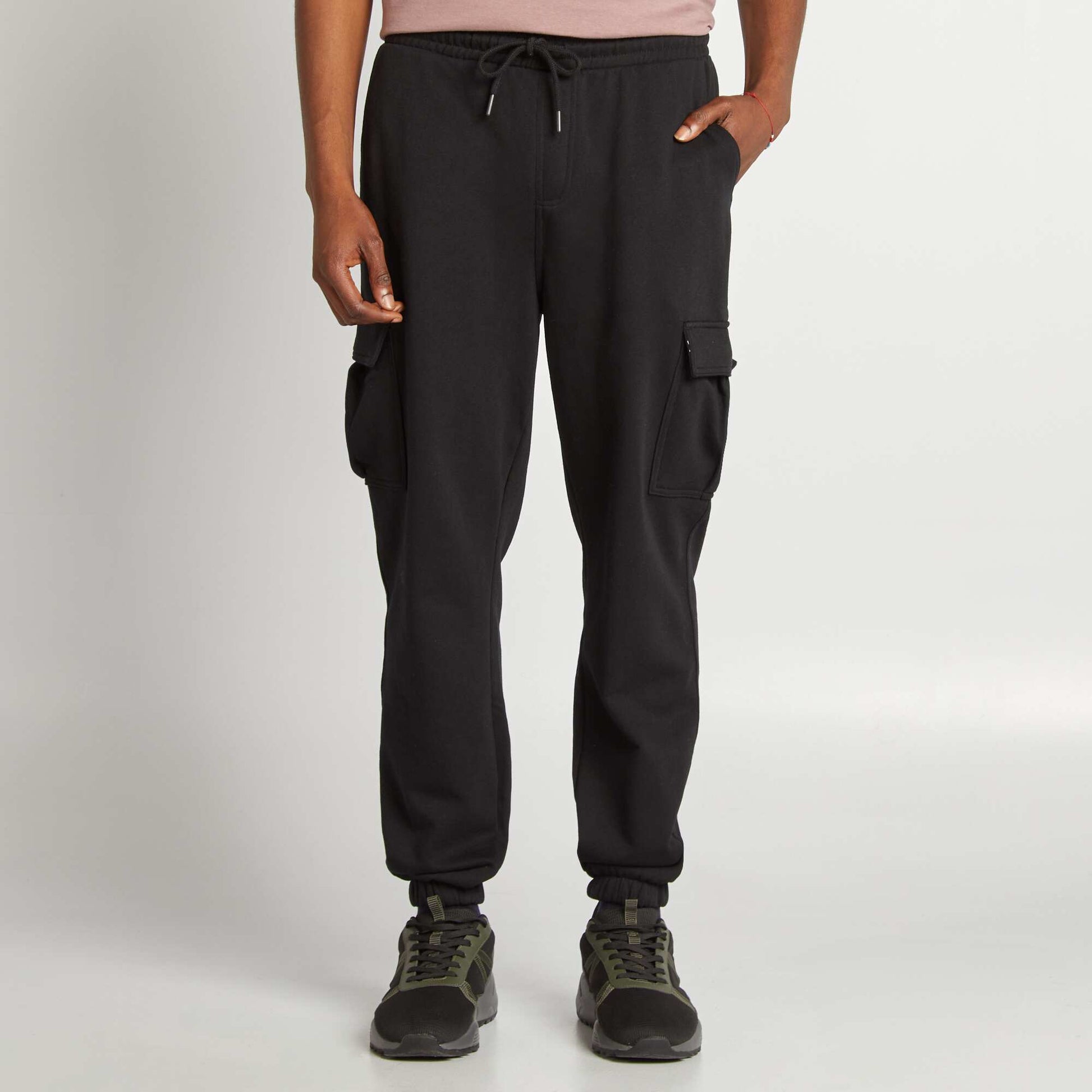 Jogging multi-poches en molleton NOIR