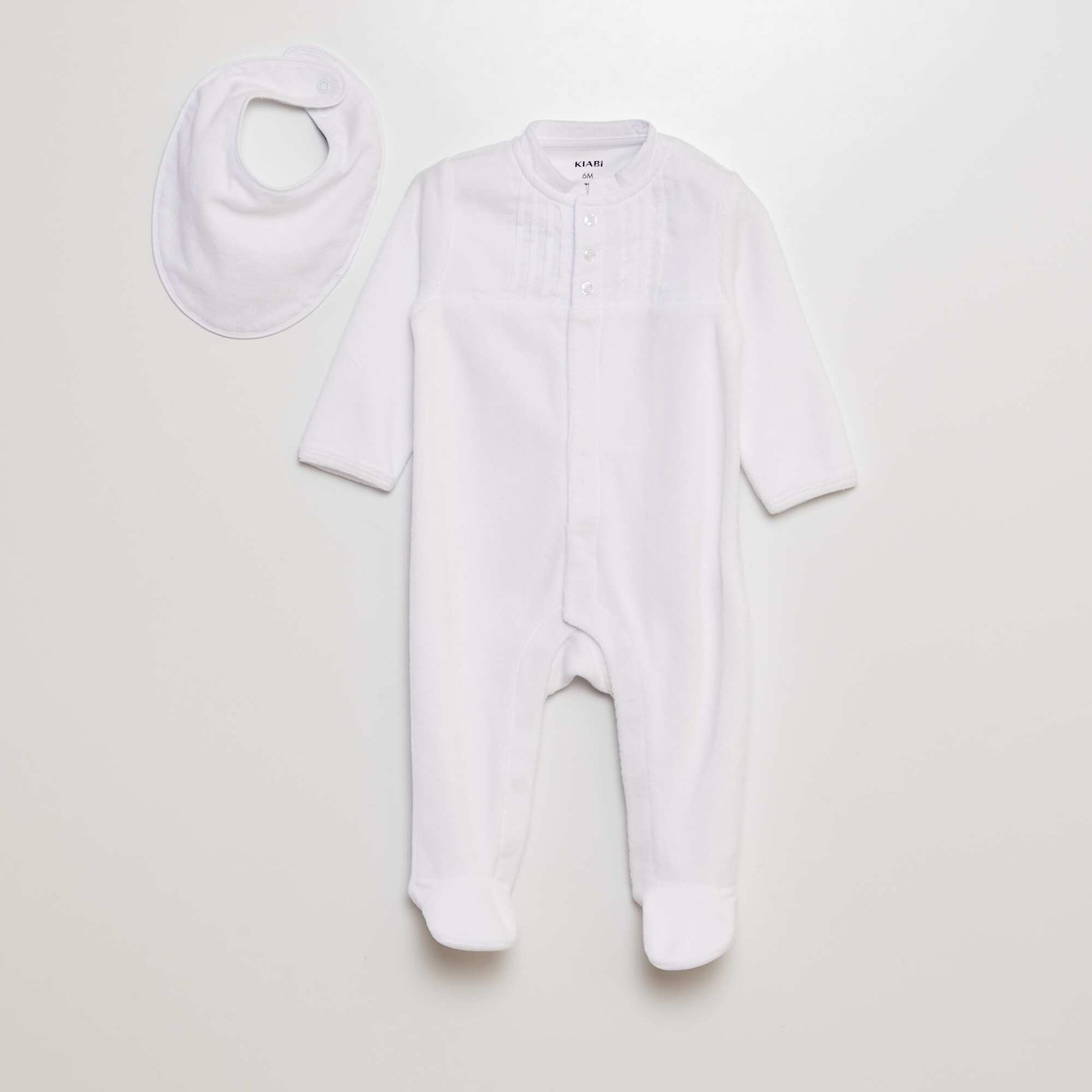 Pyjama dors-bien en velours pour cérémonie BLANC