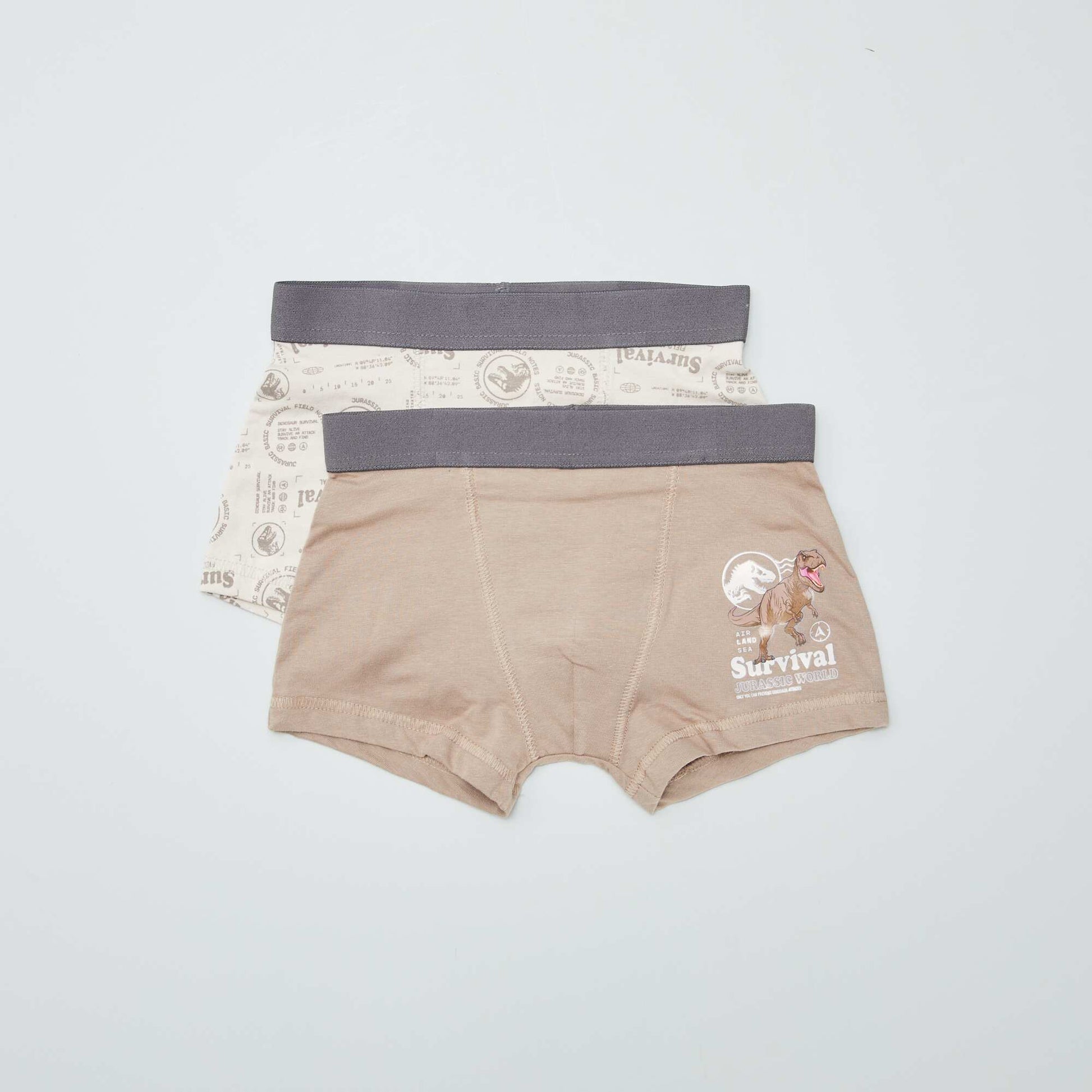 Lot de 2 boxers 'Jurassic World' Beige