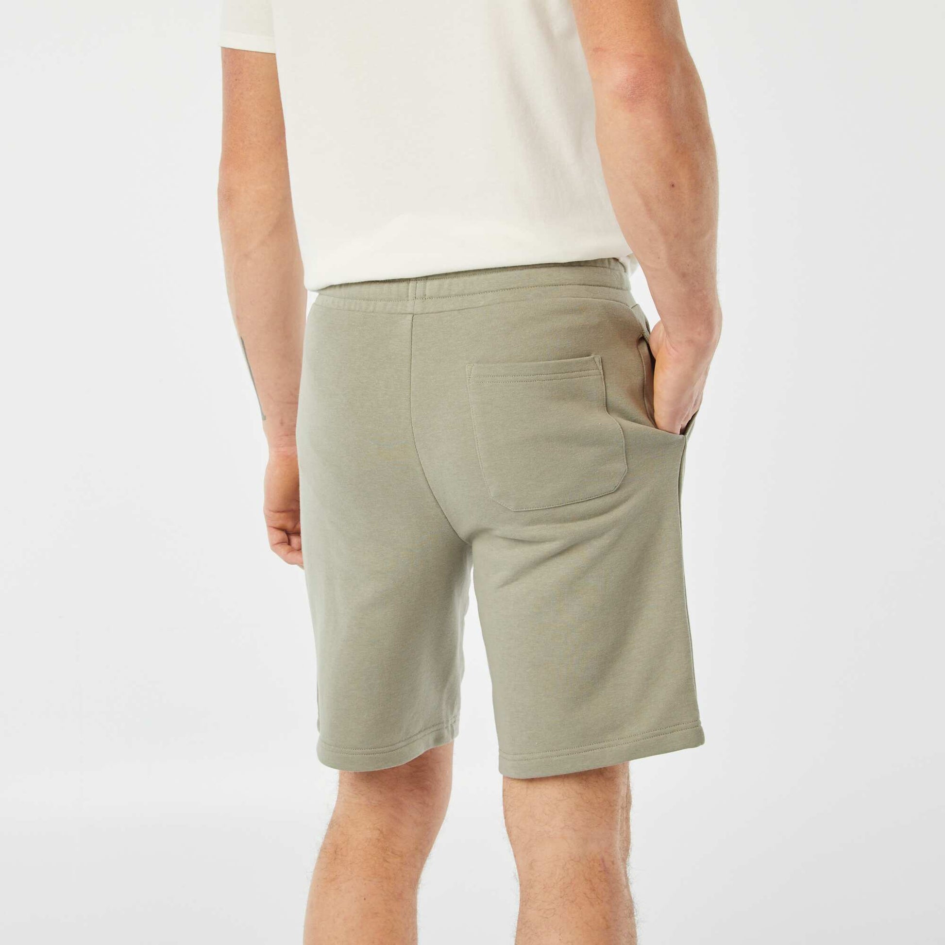 Bermuda jogging uni VERT