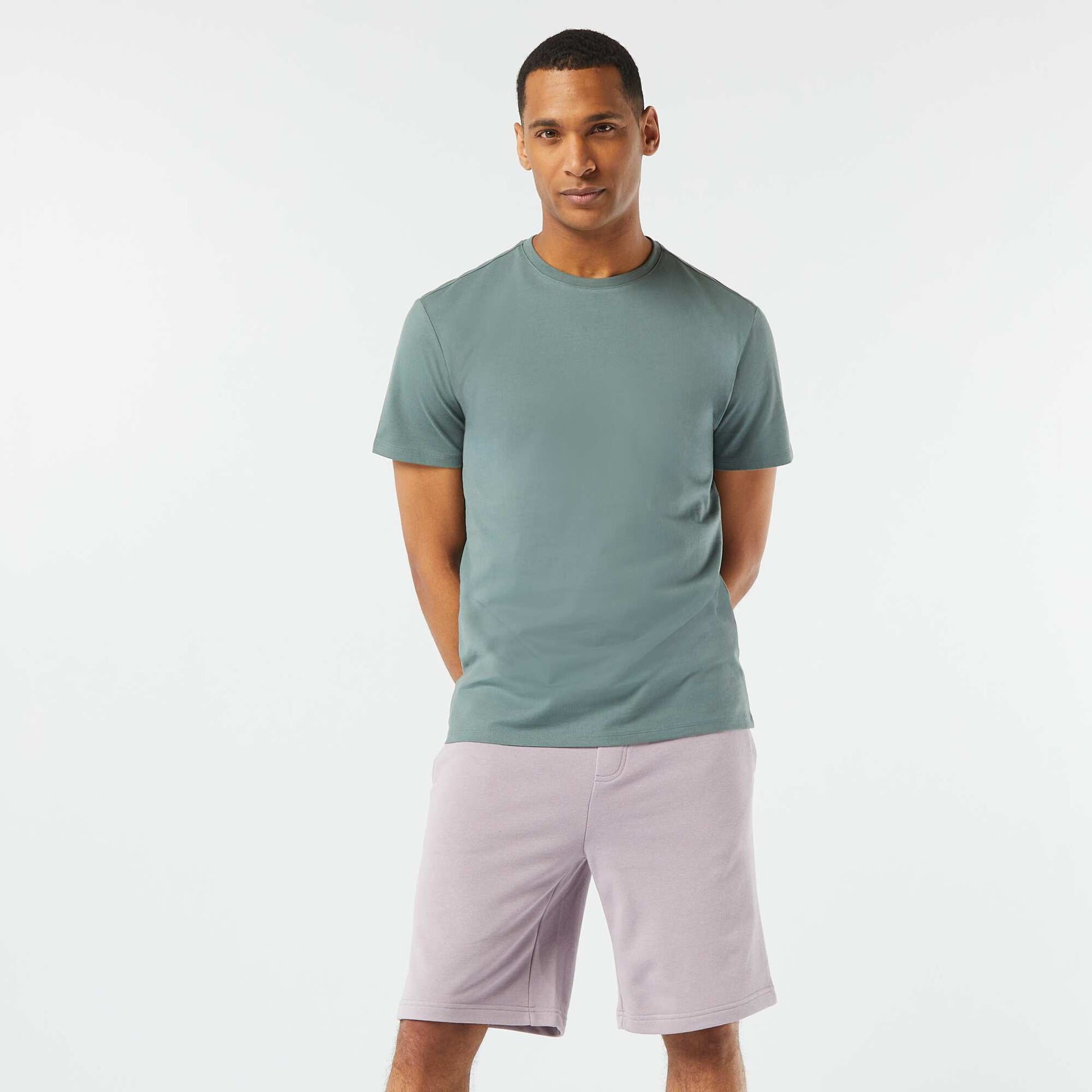 Bermuda jogging uni VIOLET