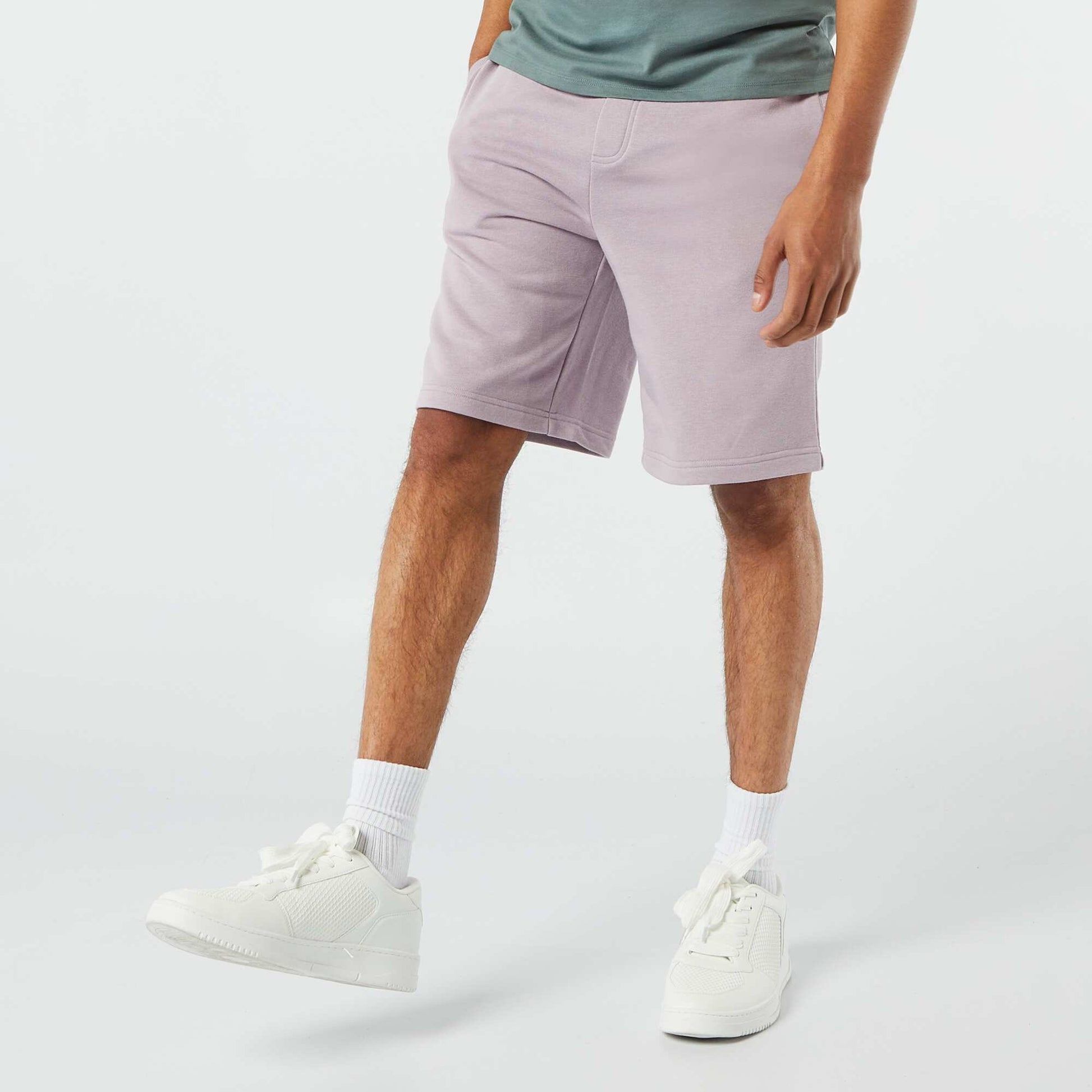Bermuda jogging uni VIOLET