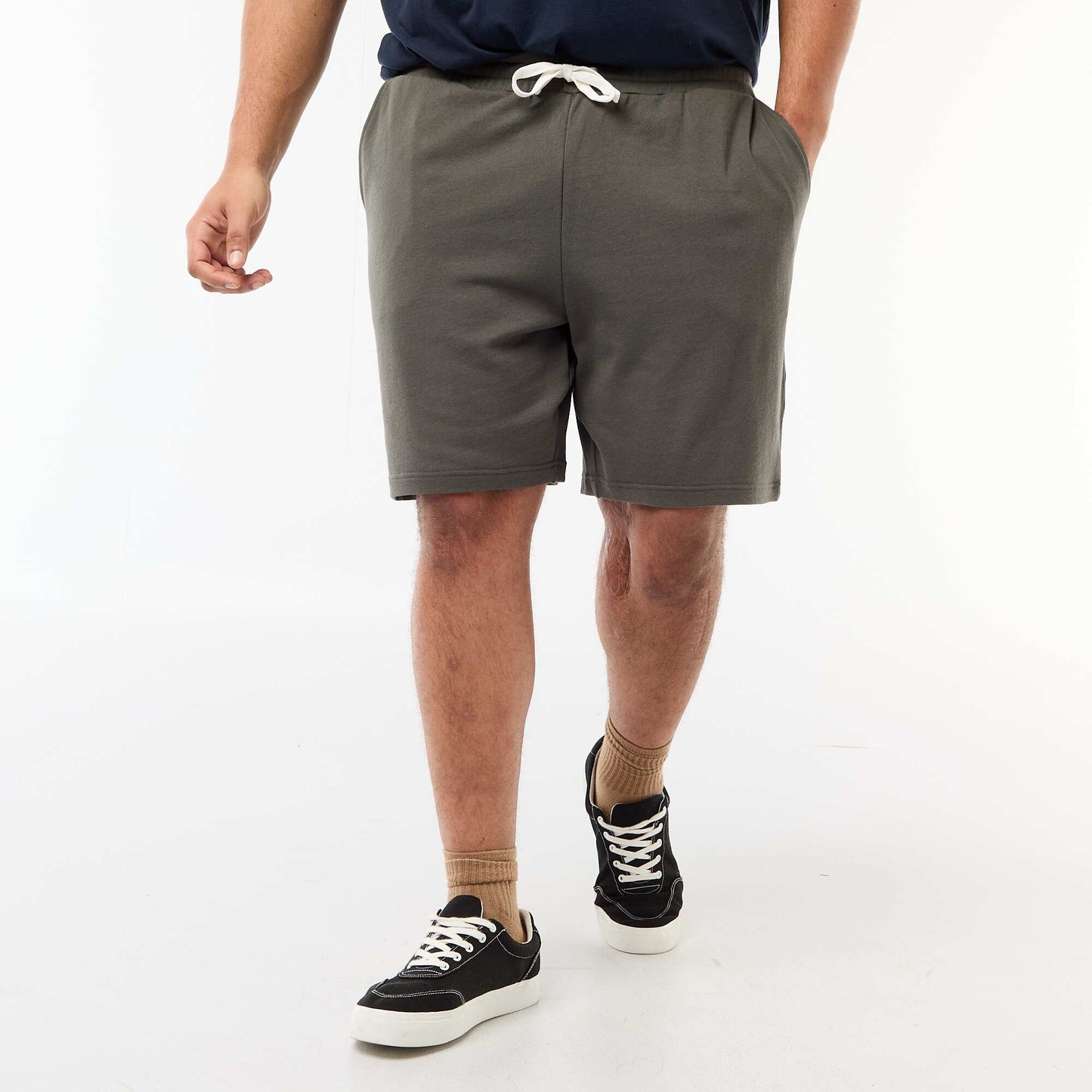 Short en molleton KAKI