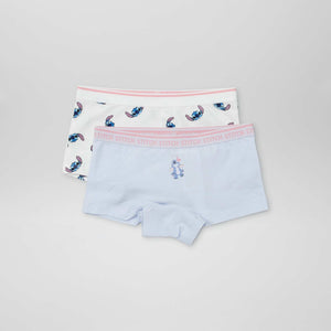 Lot De 3 Culottes Fille Motif Stitch - Lilo Et Stitch - Élastique Confortable, Colorées