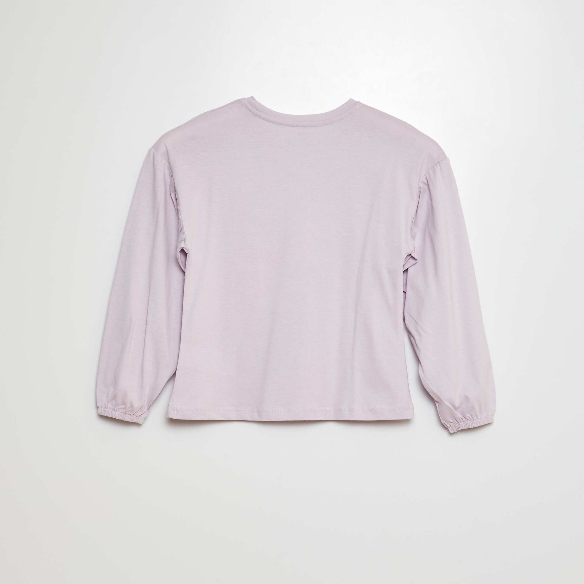 T-shirt avec broderies et fronces aux emmanchures VIOLET