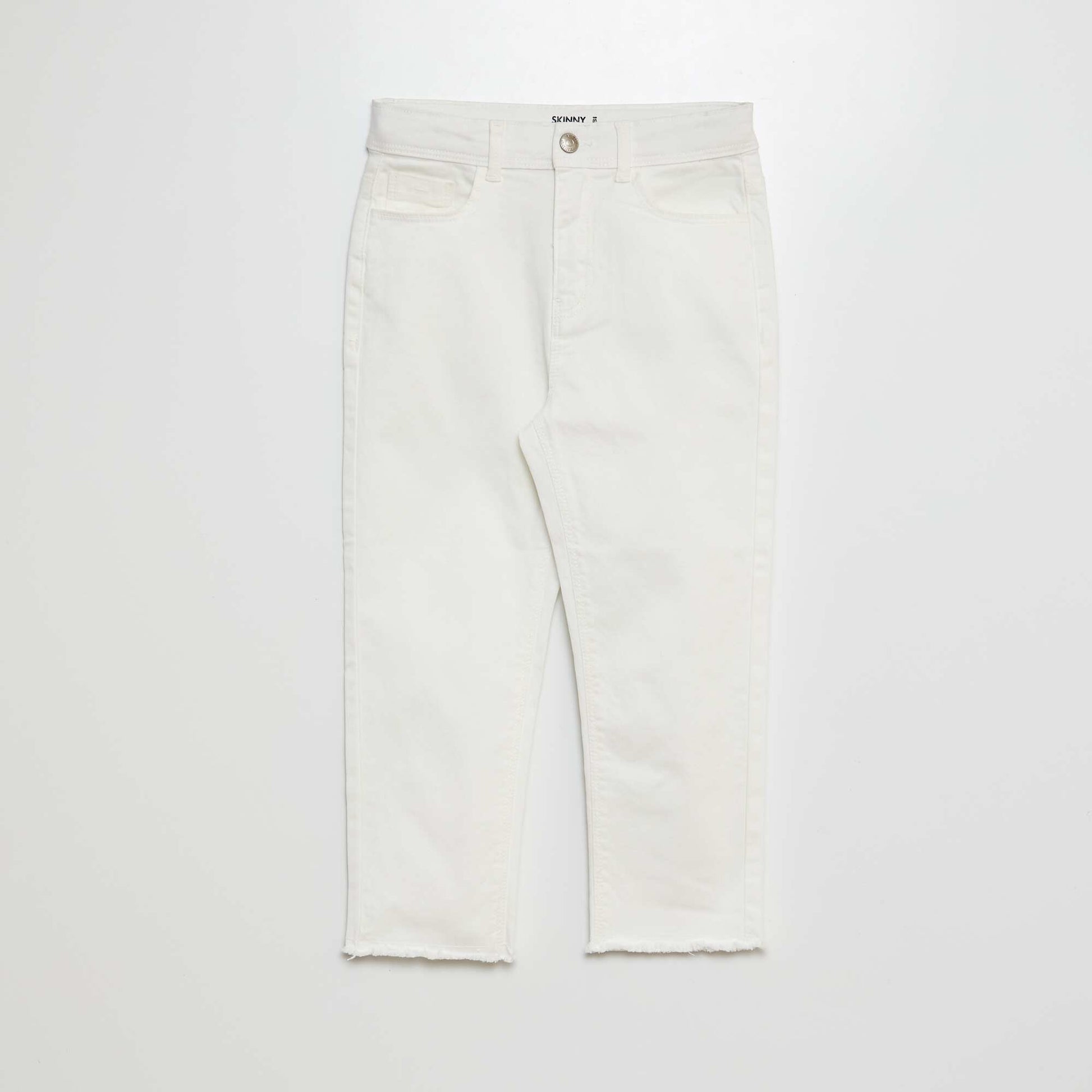Pantacourt skinny blanc