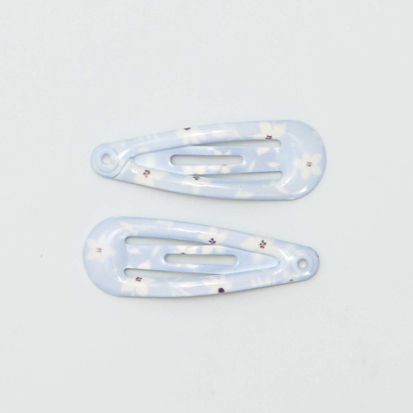 Lot de 8 mini pinces clic clac Bleu