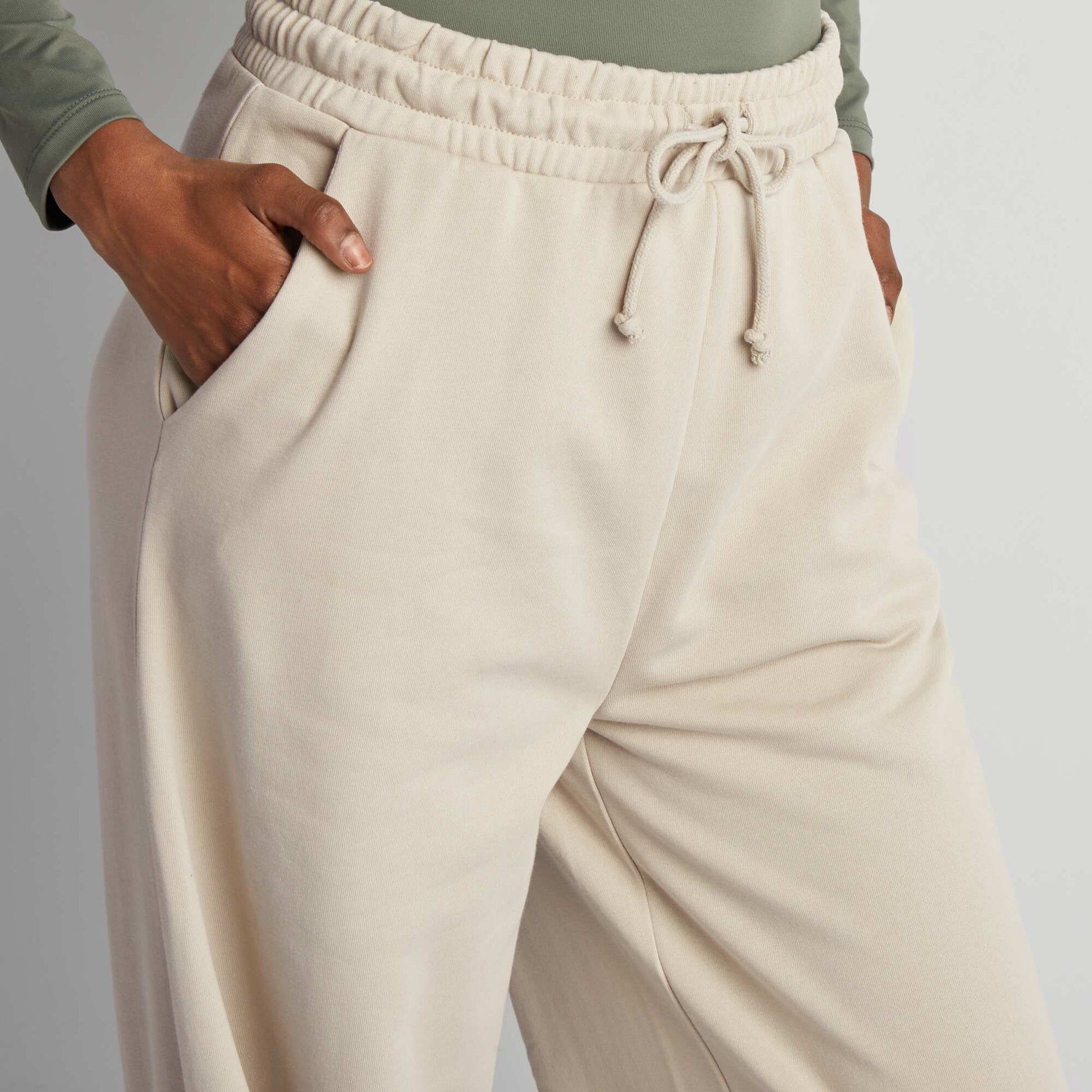 Jogging large uni BLANC