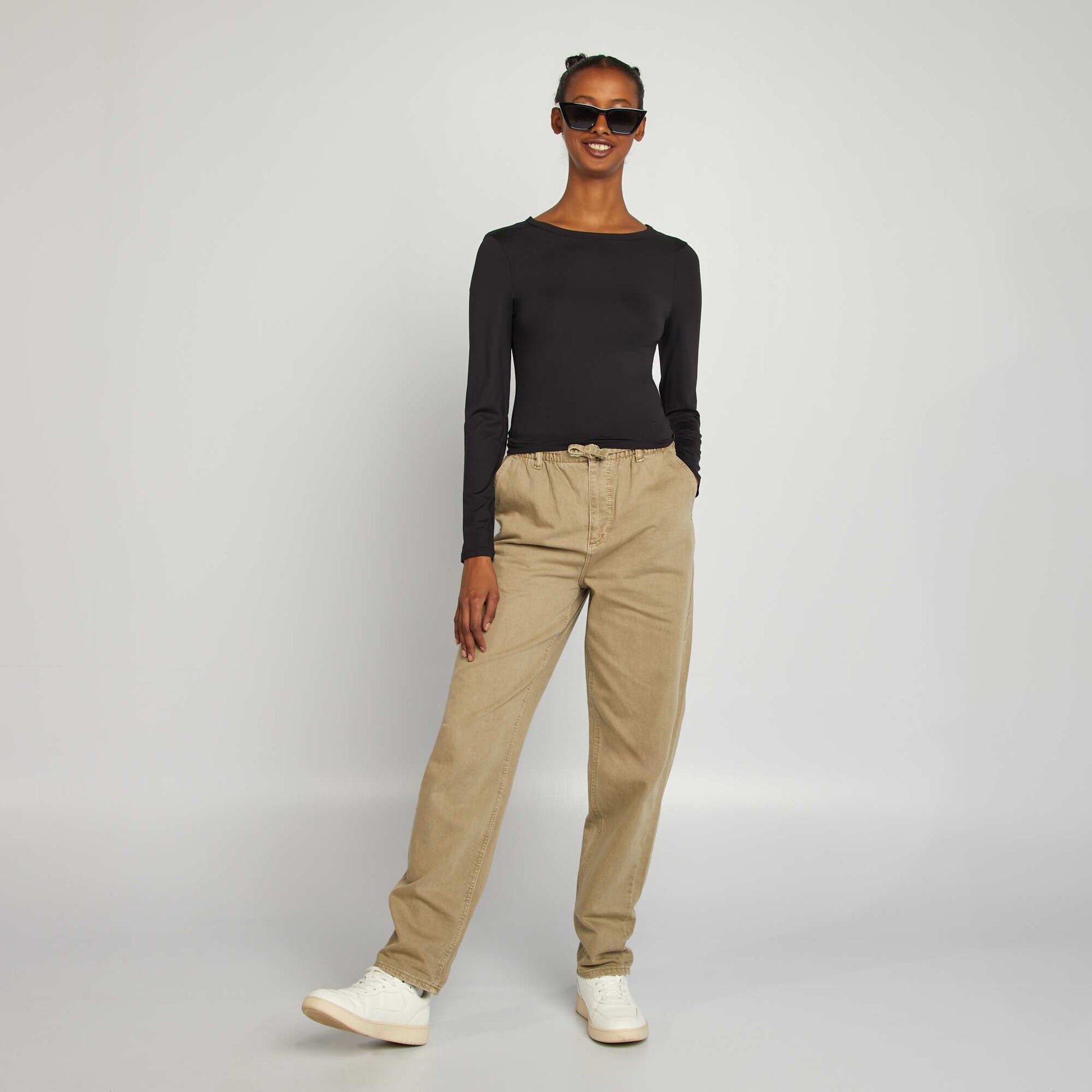 Tee-shirt manches longues stretch noir