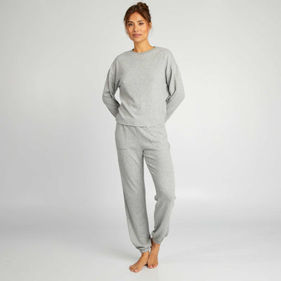 Ensemble pyjama t-shirt + pantalon - 2 pièces Gris