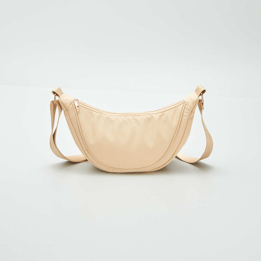 Sac demi lune en nylon Beige