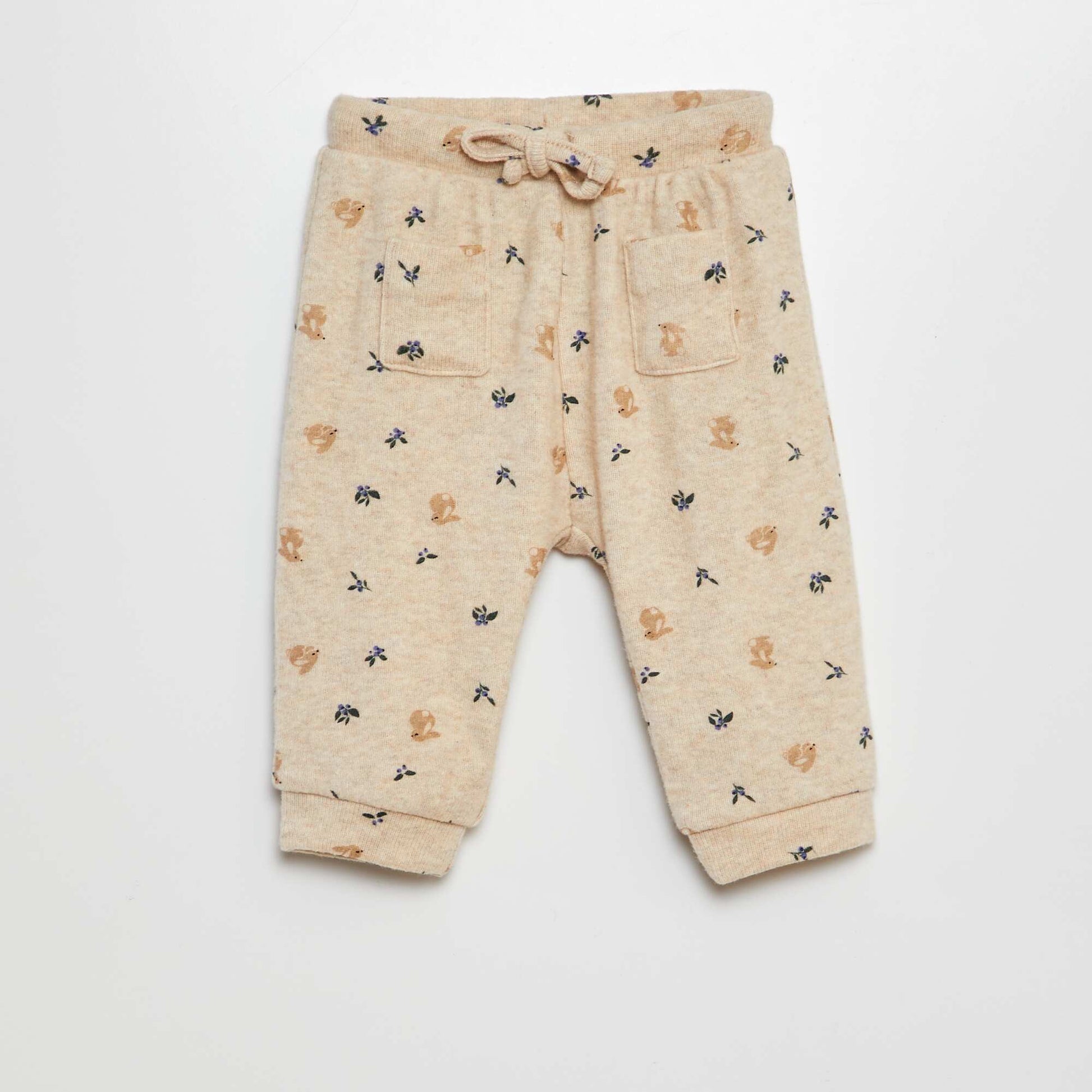 Pantalon en maille doudou Beige