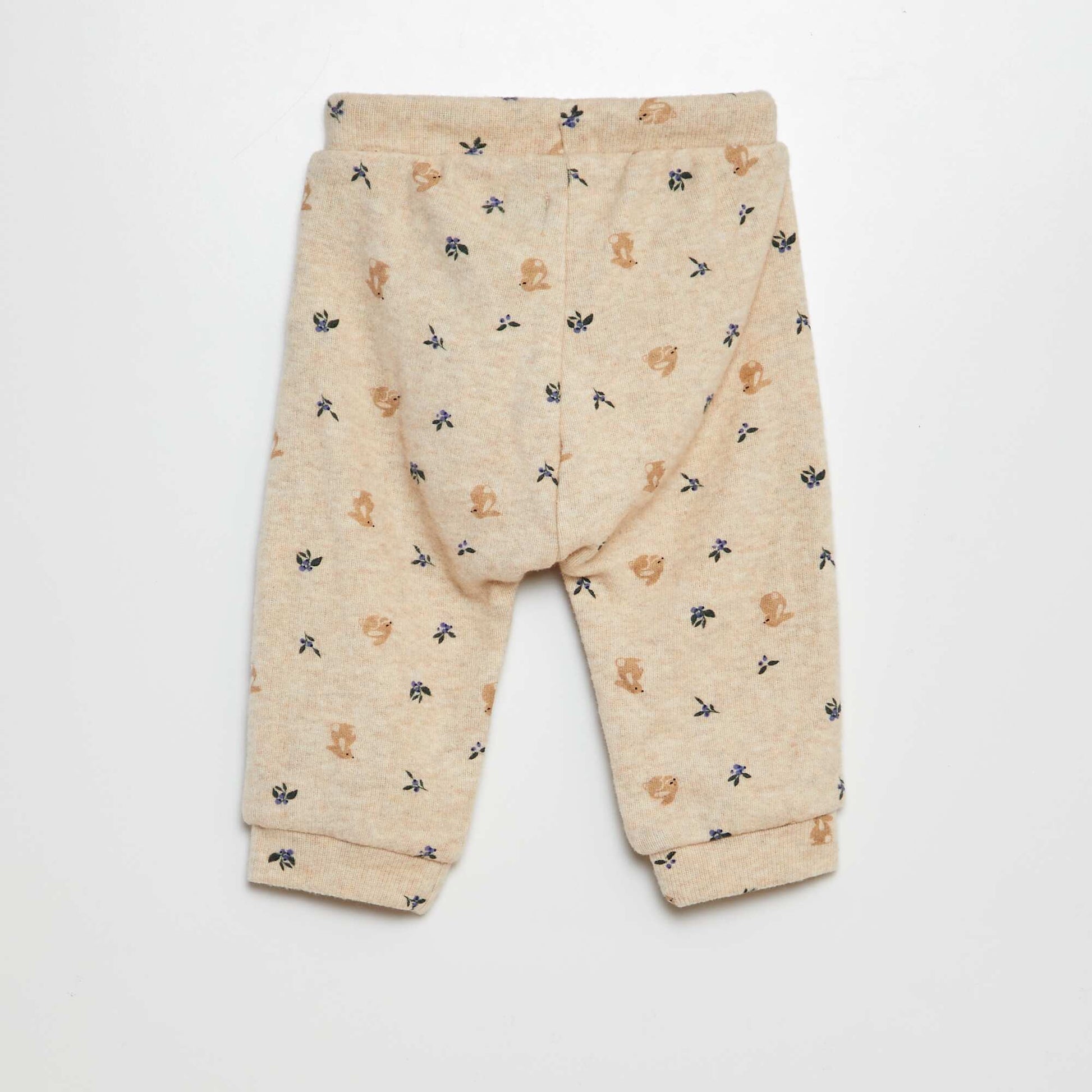Pantalon en maille doudou Beige
