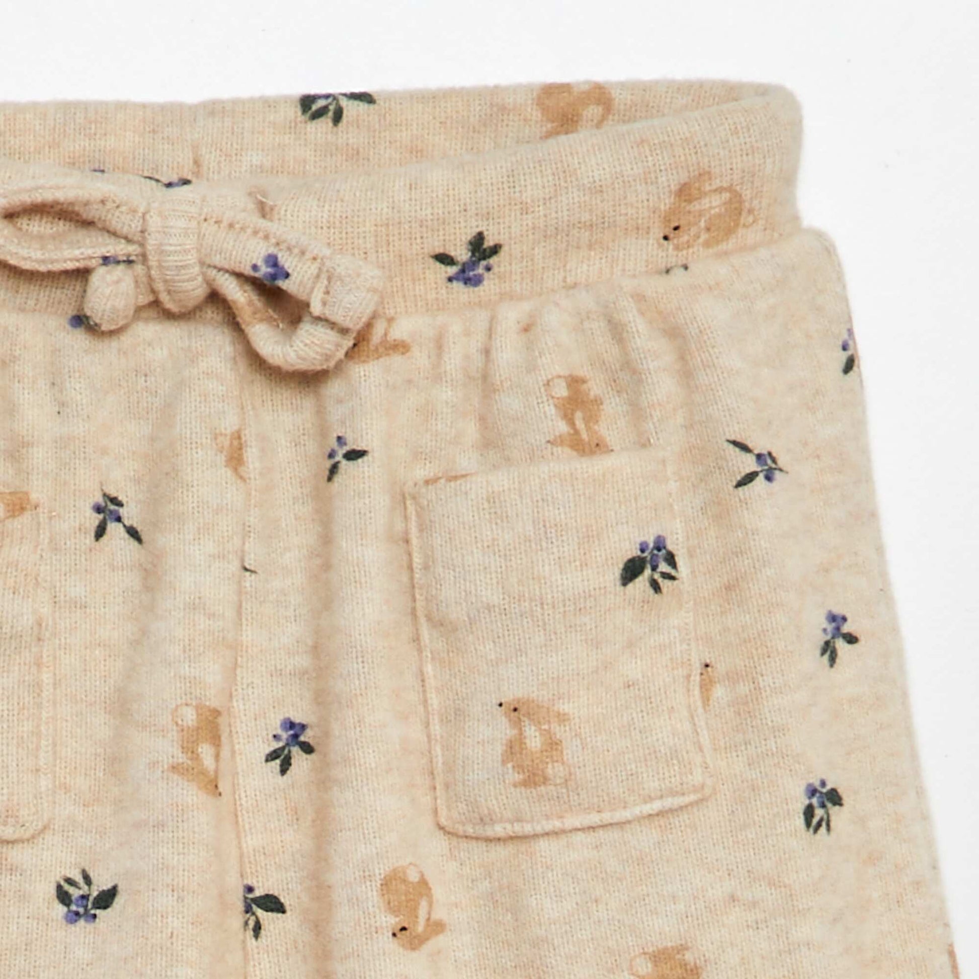 Pantalon en maille doudou Beige