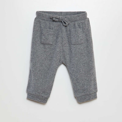 Pantalon en maille doudou Gris