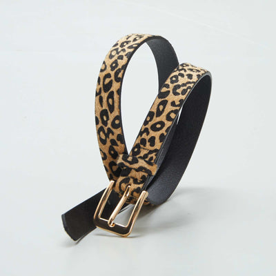 Ceinture fine imprimé léopard BEIGE