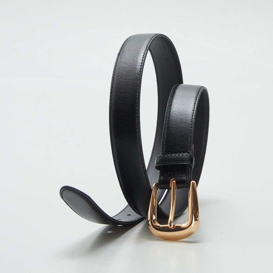 Ceinture basique en cuir NOIR