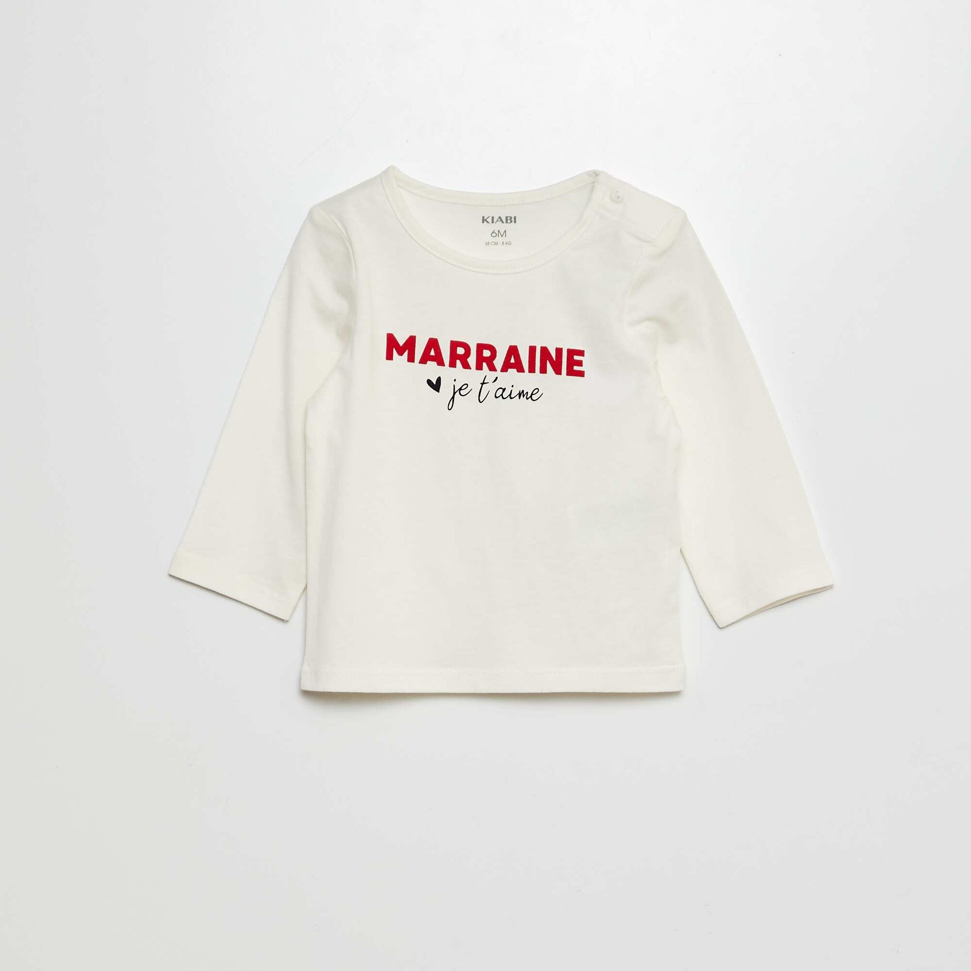 Tee-shirt à message MARRAINE