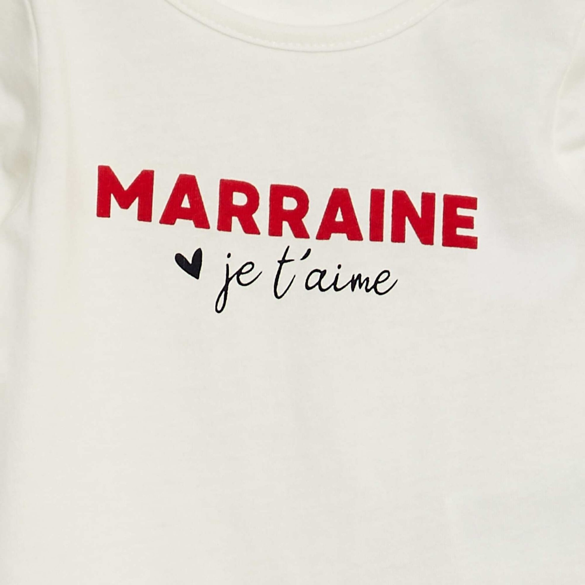 Tee-shirt à message MARRAINE