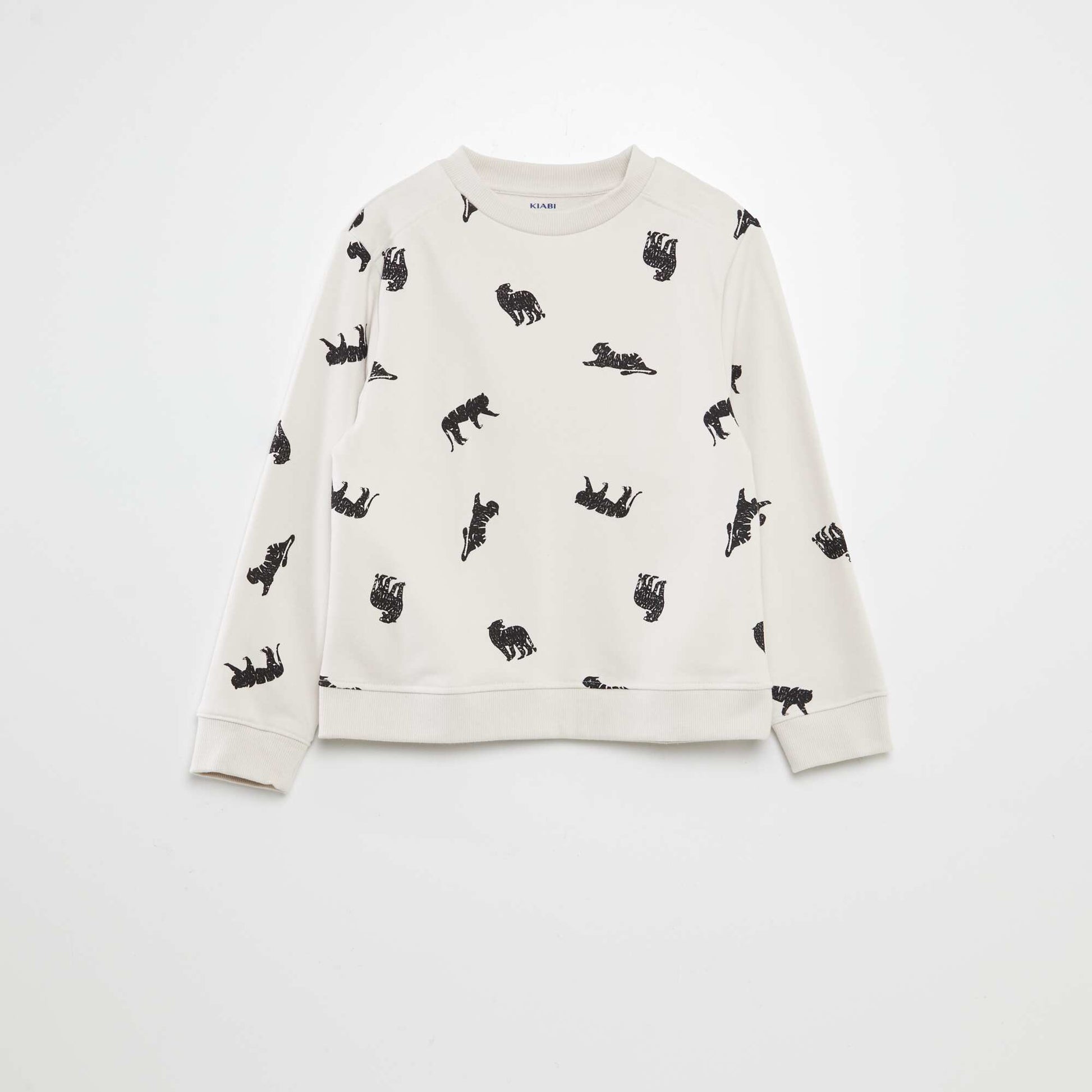 Sweat en molleton léger à motif Blanc