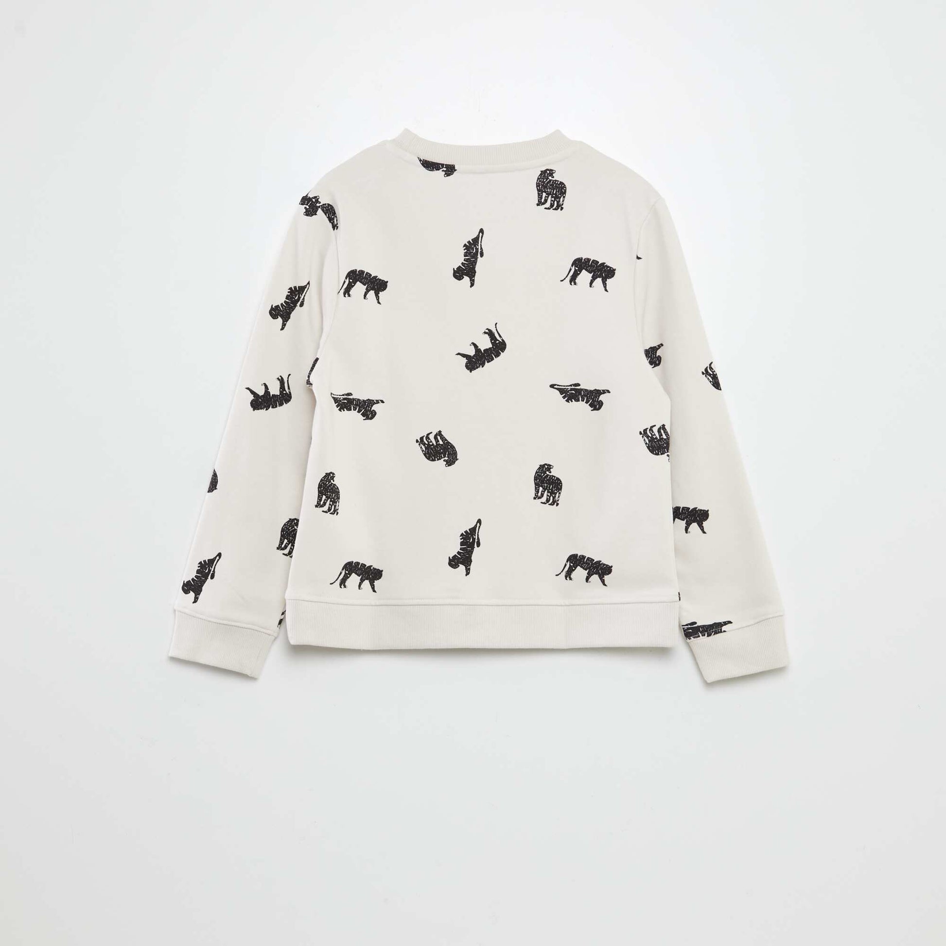 Sweat en molleton léger à motif Blanc