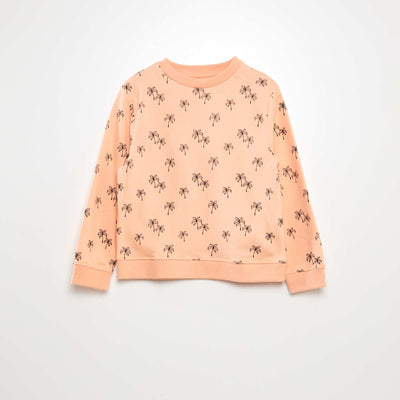 Sweat en molleton léger à motif Orange