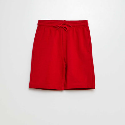 Short en molleton léger ROUGE