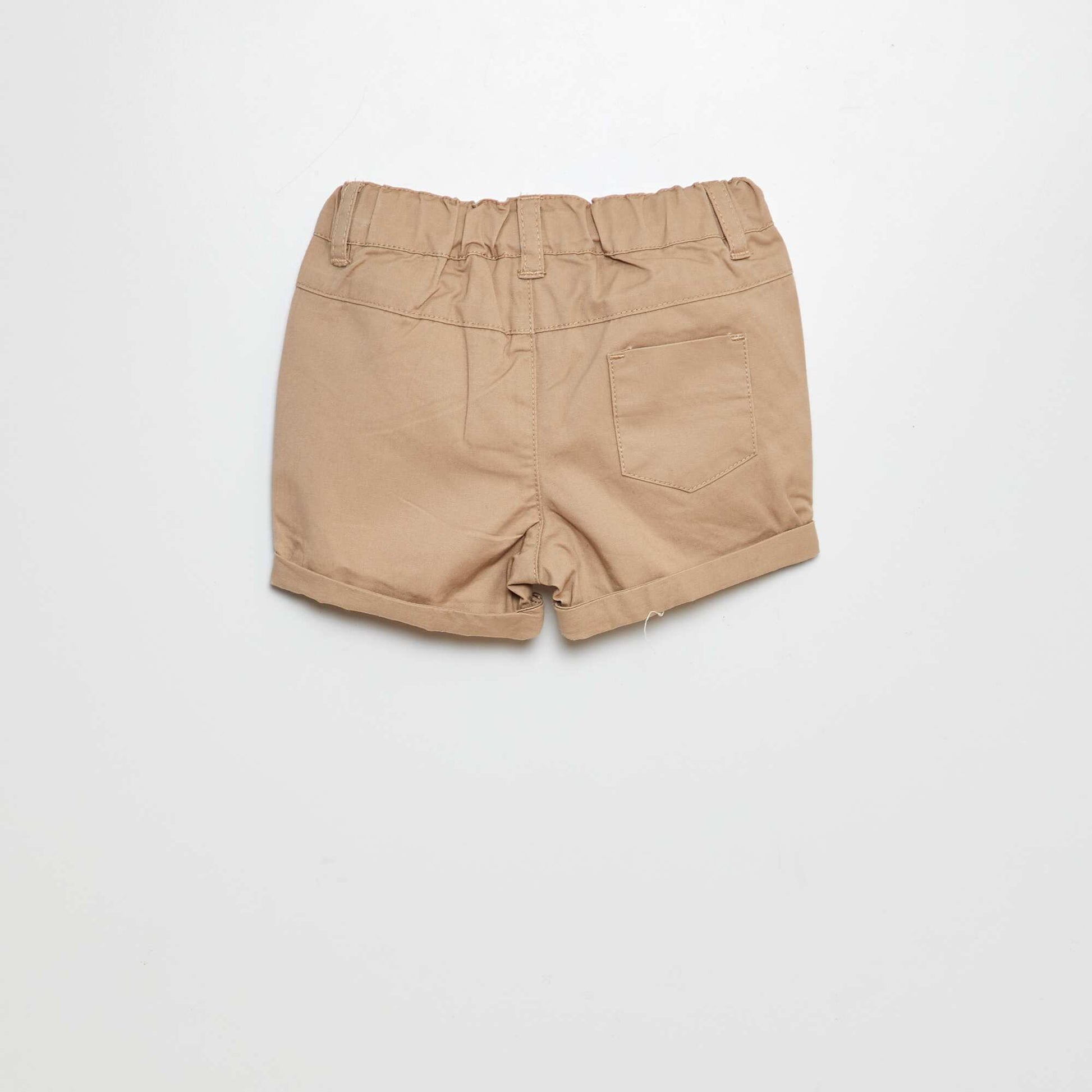 Ensemble 2 pièces t-shirt esprit polo + short en twill - 2 pièces BEIGE