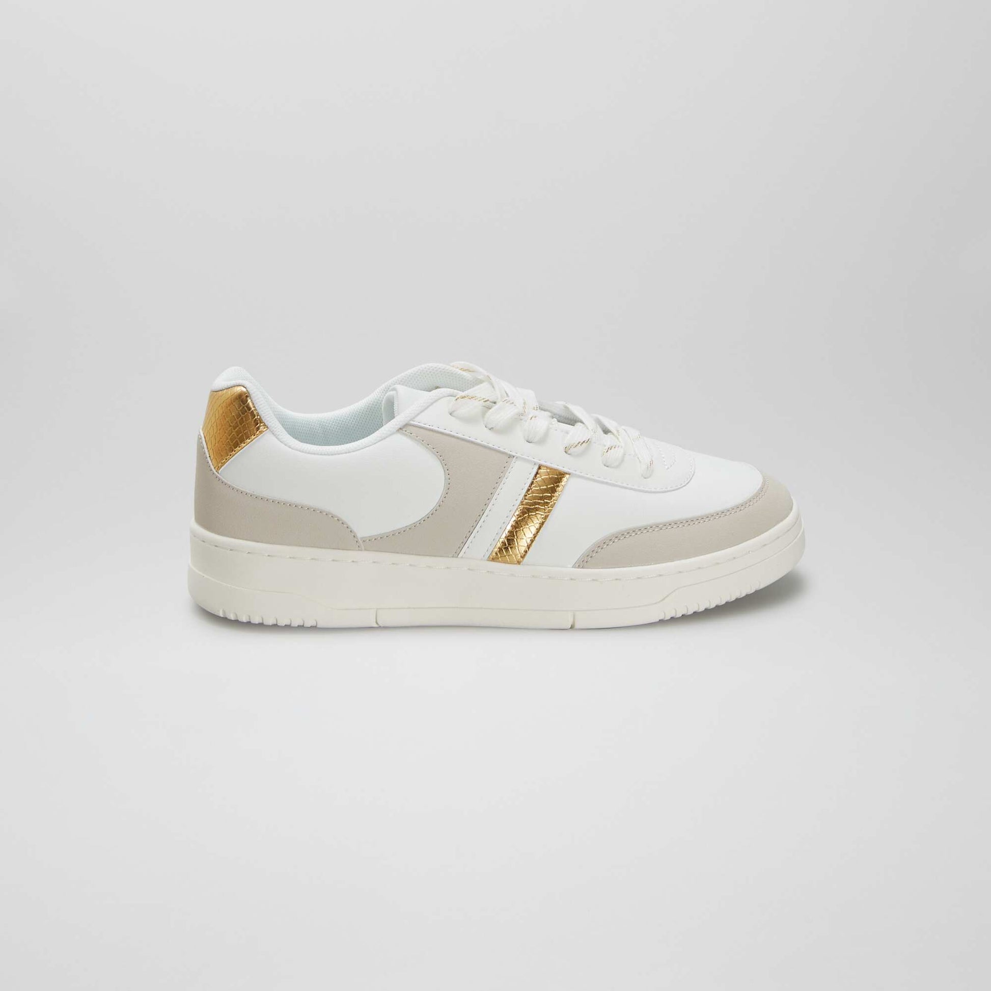 Basket basses en simili Blanc