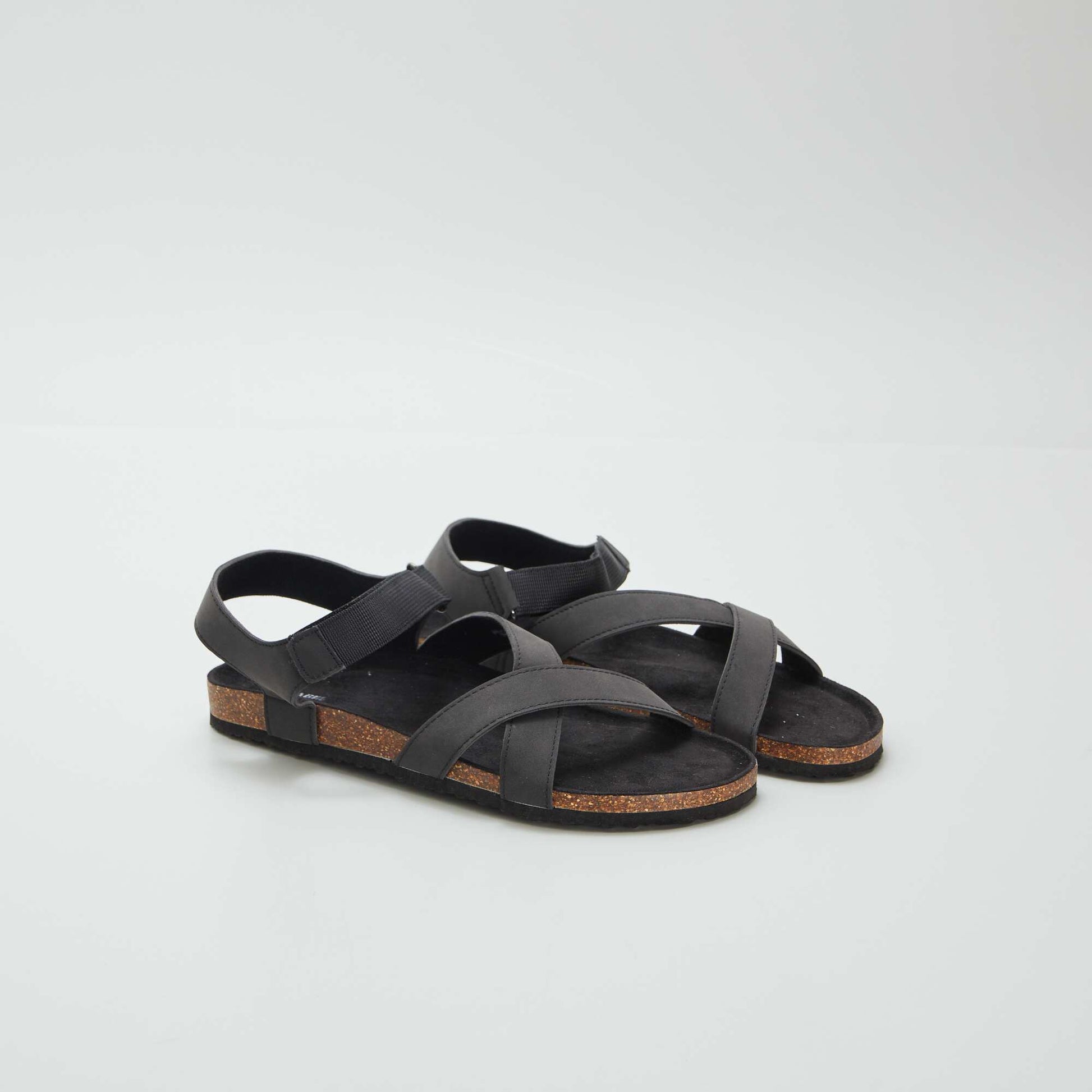 Sandales à brides croisées Noir