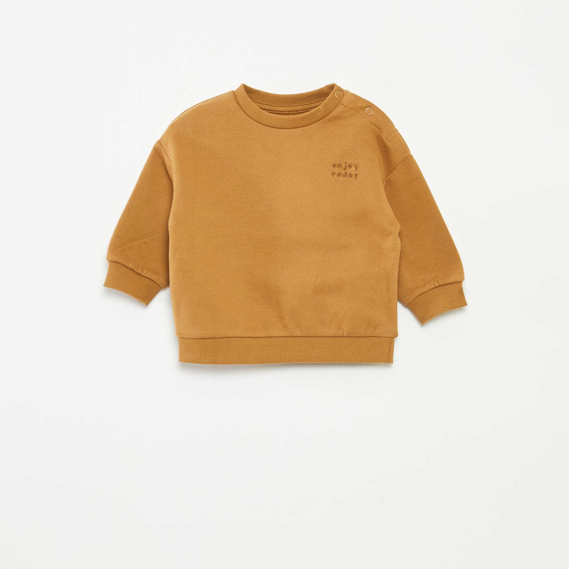 Sweat en molleton uni CAMEL