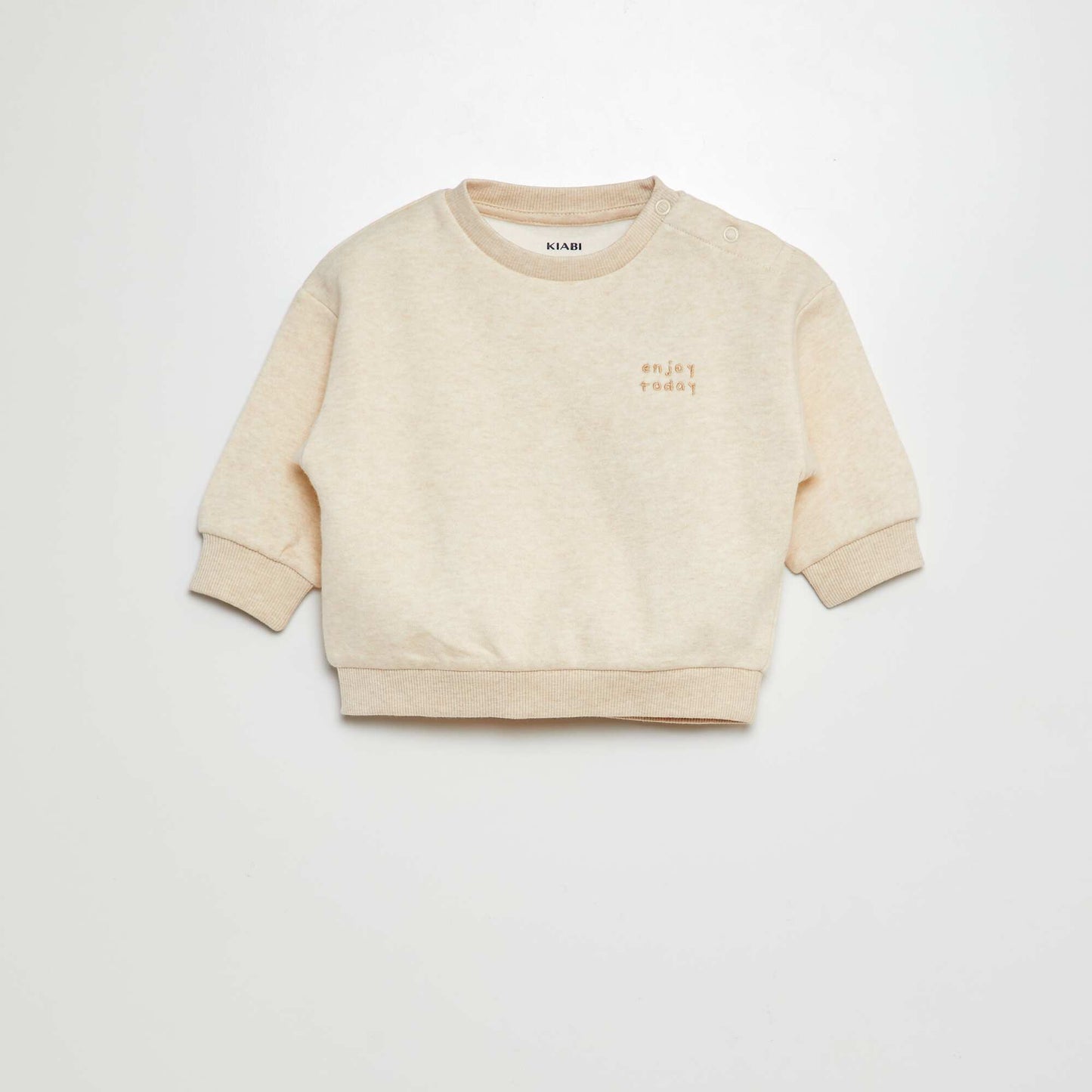Sweat en molleton uni Beige