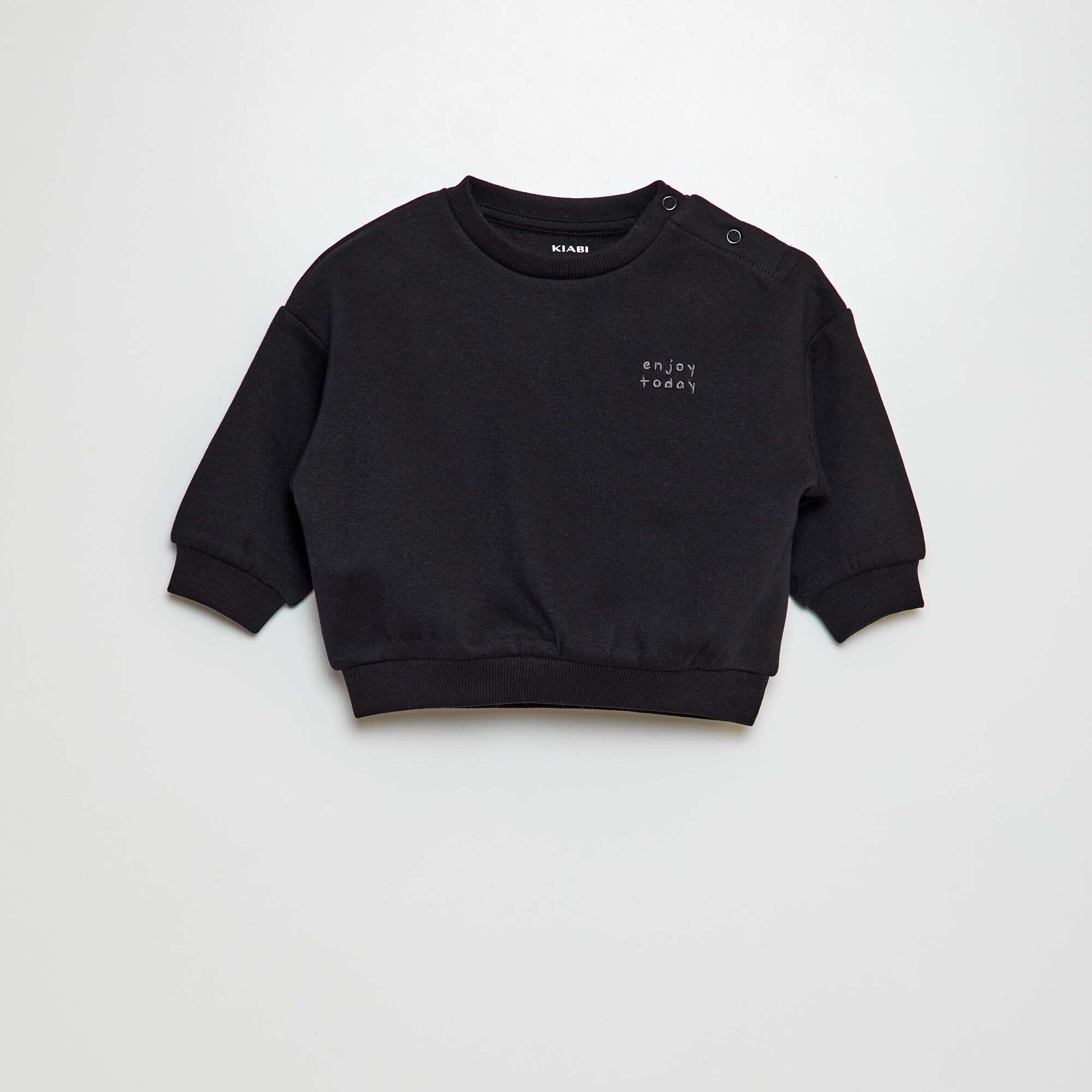 Sweat en molleton uni NOIR
