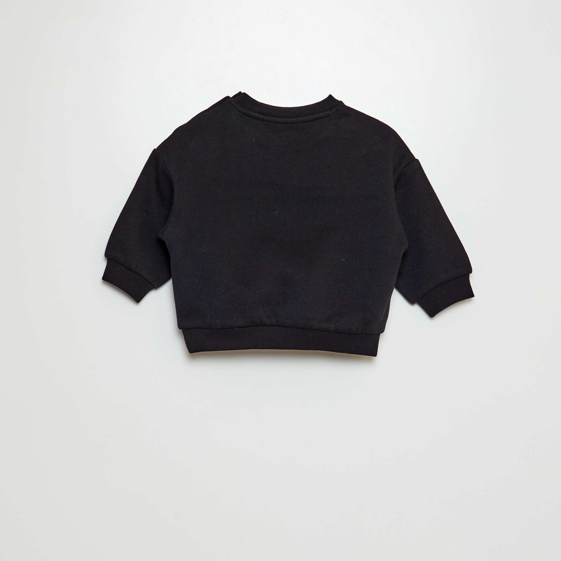 Sweat en molleton uni NOIR