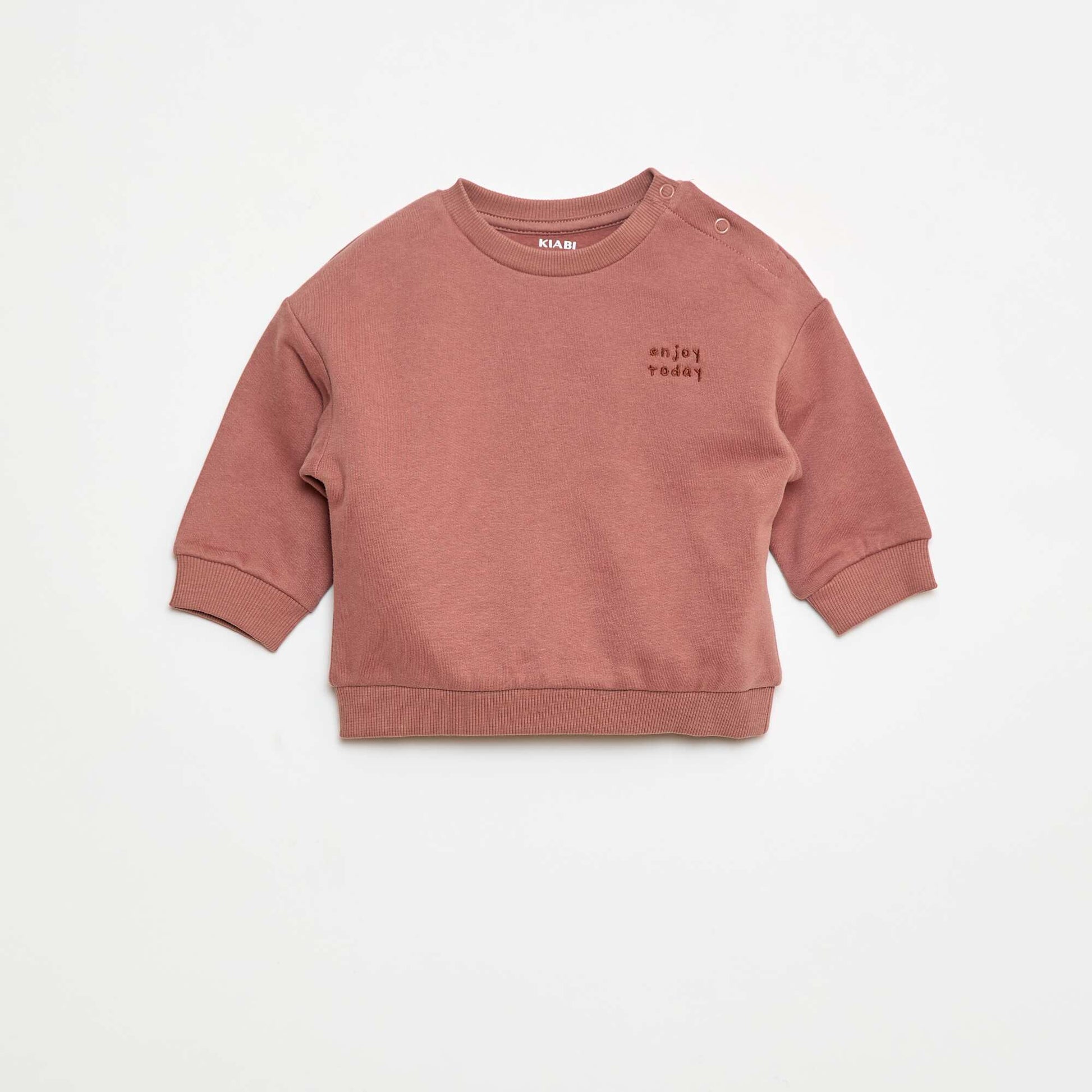 Sweat en molleton uni MARRON