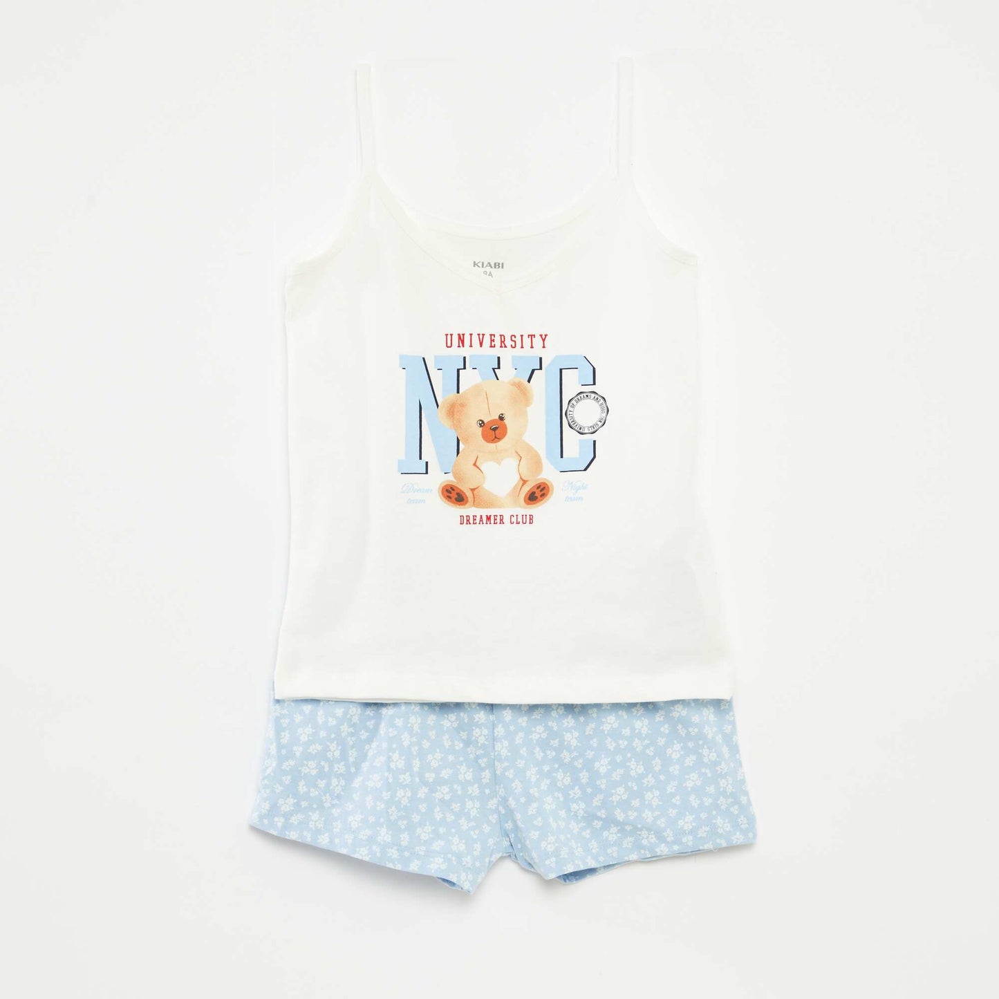 Ensemble pyjama débardeur + short en imprimé - 2 pièces BLEU