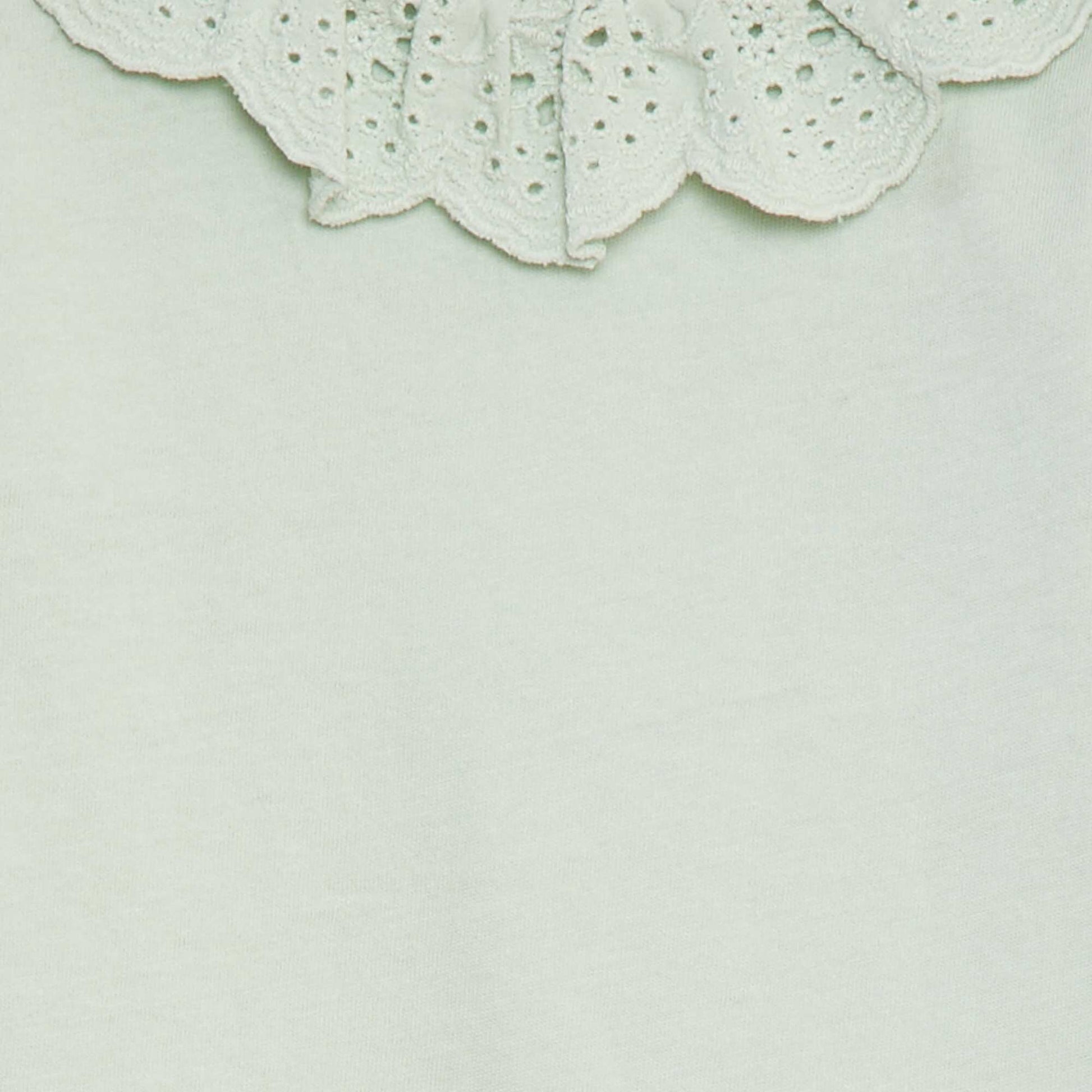 Body avec colerette en broderies anglaises VERT