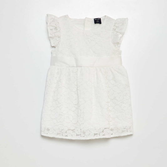 Robe de cérémonie en dentelle blanc
