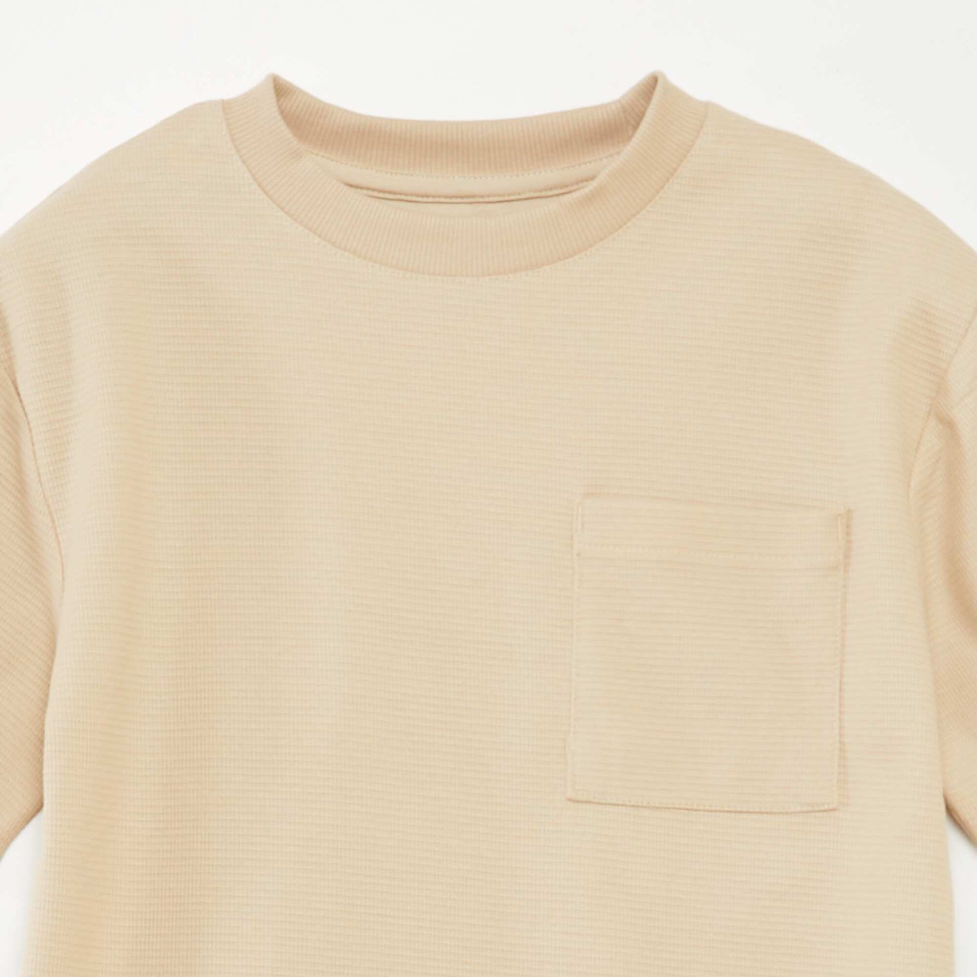 Ensemble pyjama court matière gaufrée - 2 pièces BEIGE