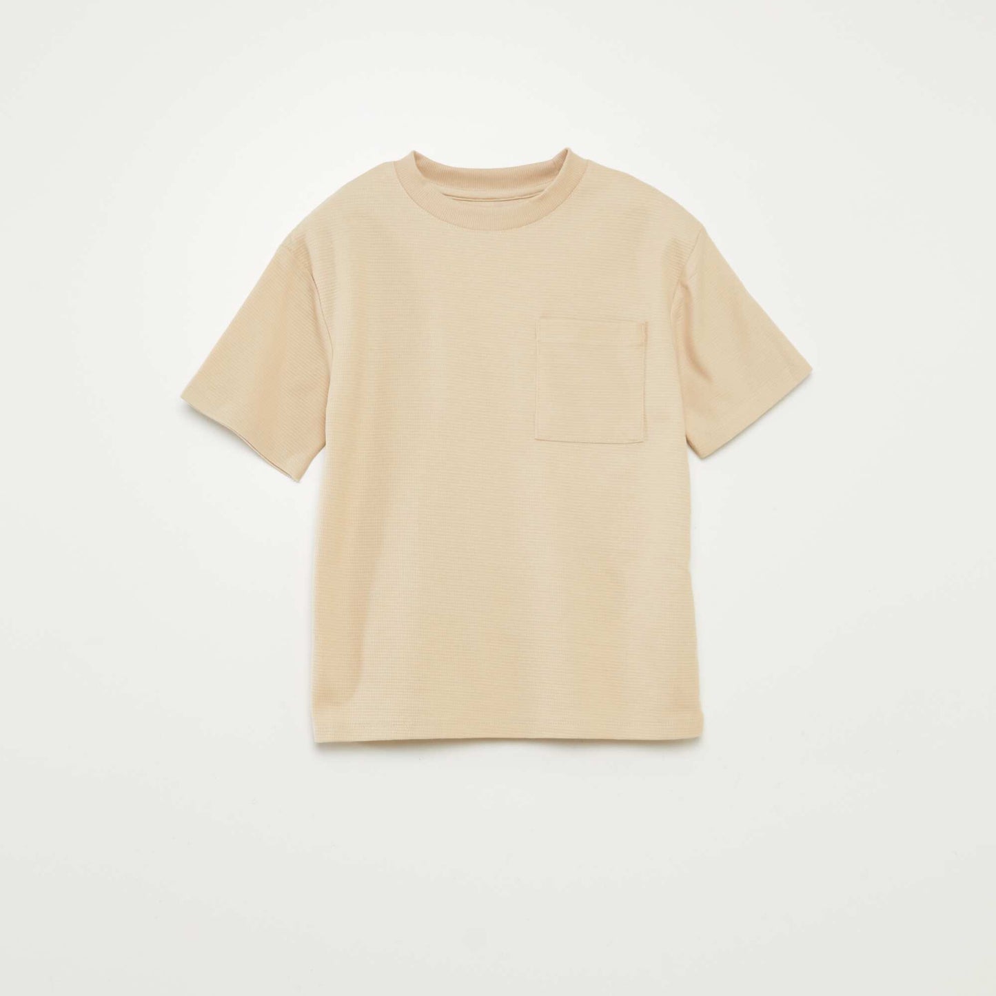 Ensemble pyjama court matière gaufrée - 2 pièces BEIGE